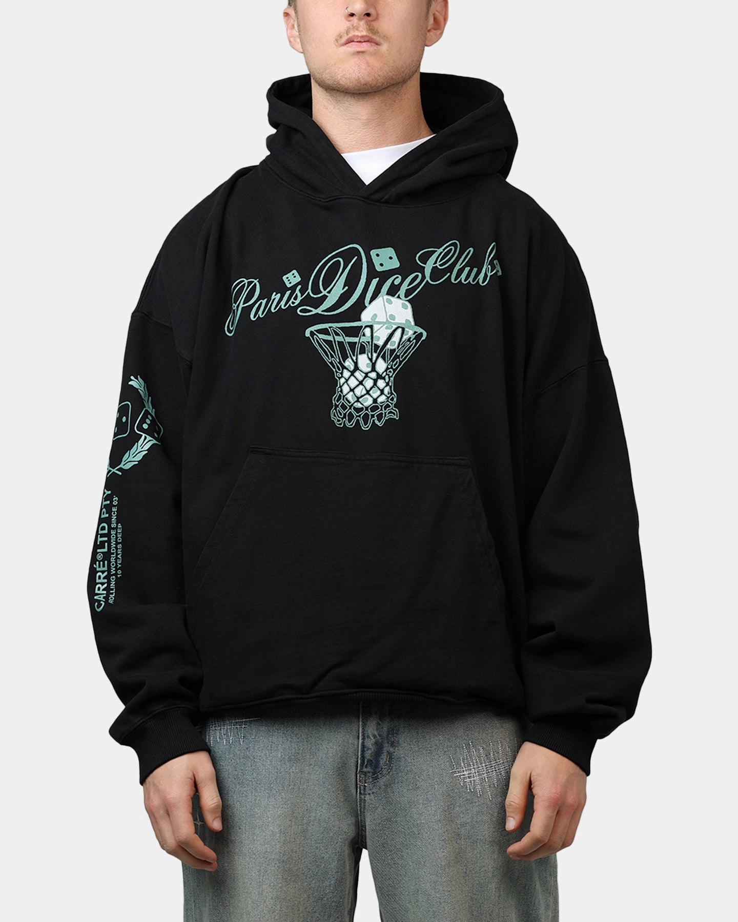 mountain scene Carre Hooper Hoodie Black