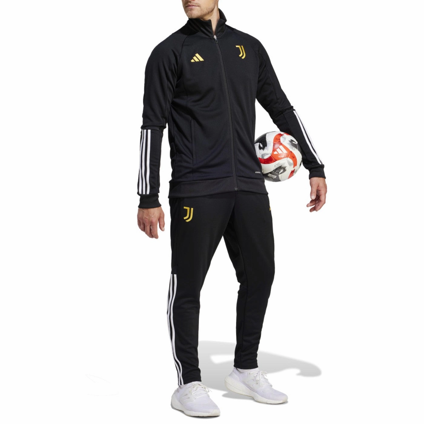 NonChafe Seams Juventus black training bench tracksuit 2023/24 - Adidas