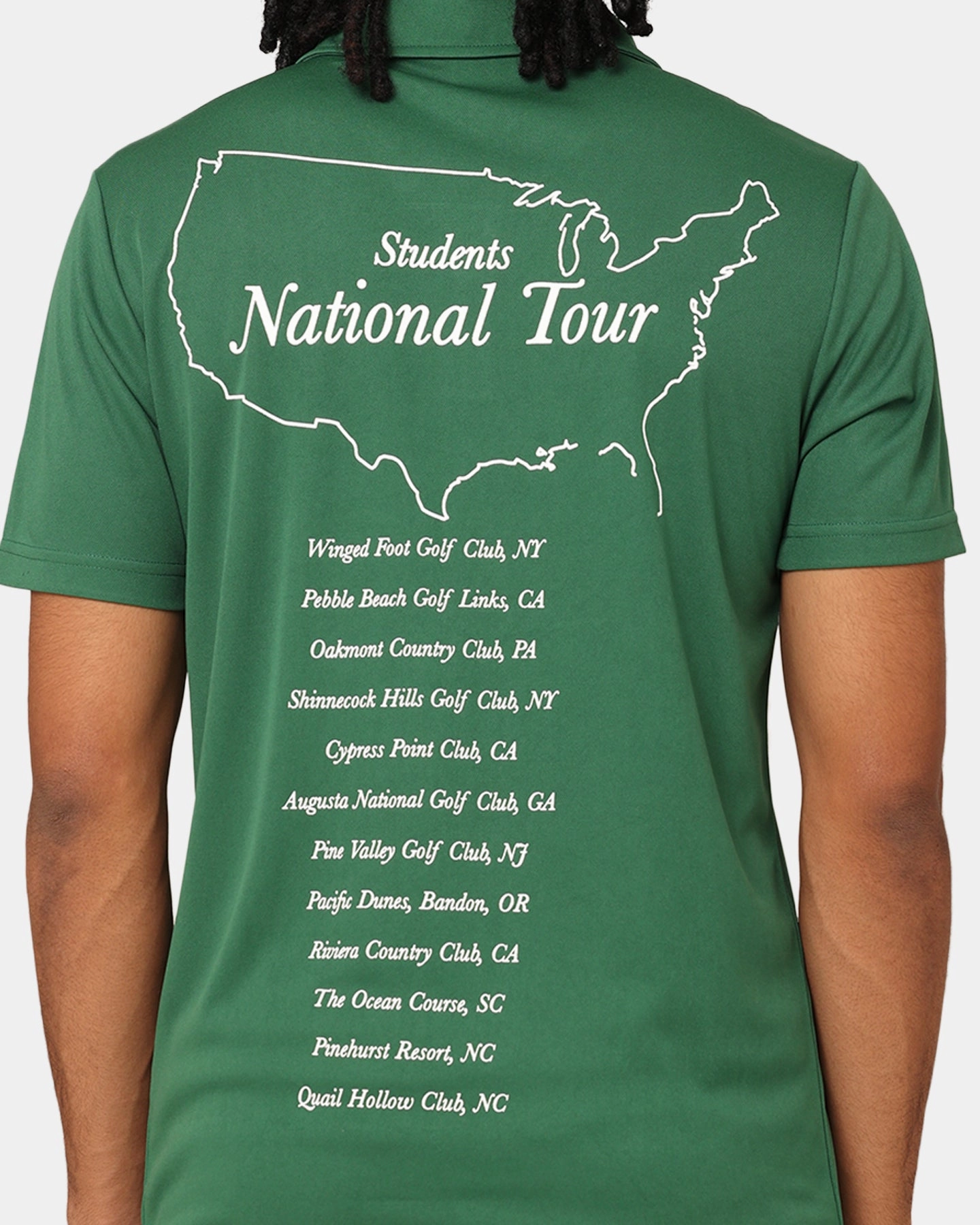 Students Golf The Tour Polo Shirt Green Wrinkle Free Treatment