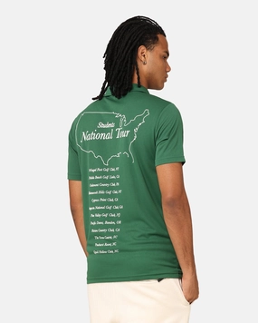 LowProfile Hem Curved Hemline Students Golf The Tour Polo Shirt Green
