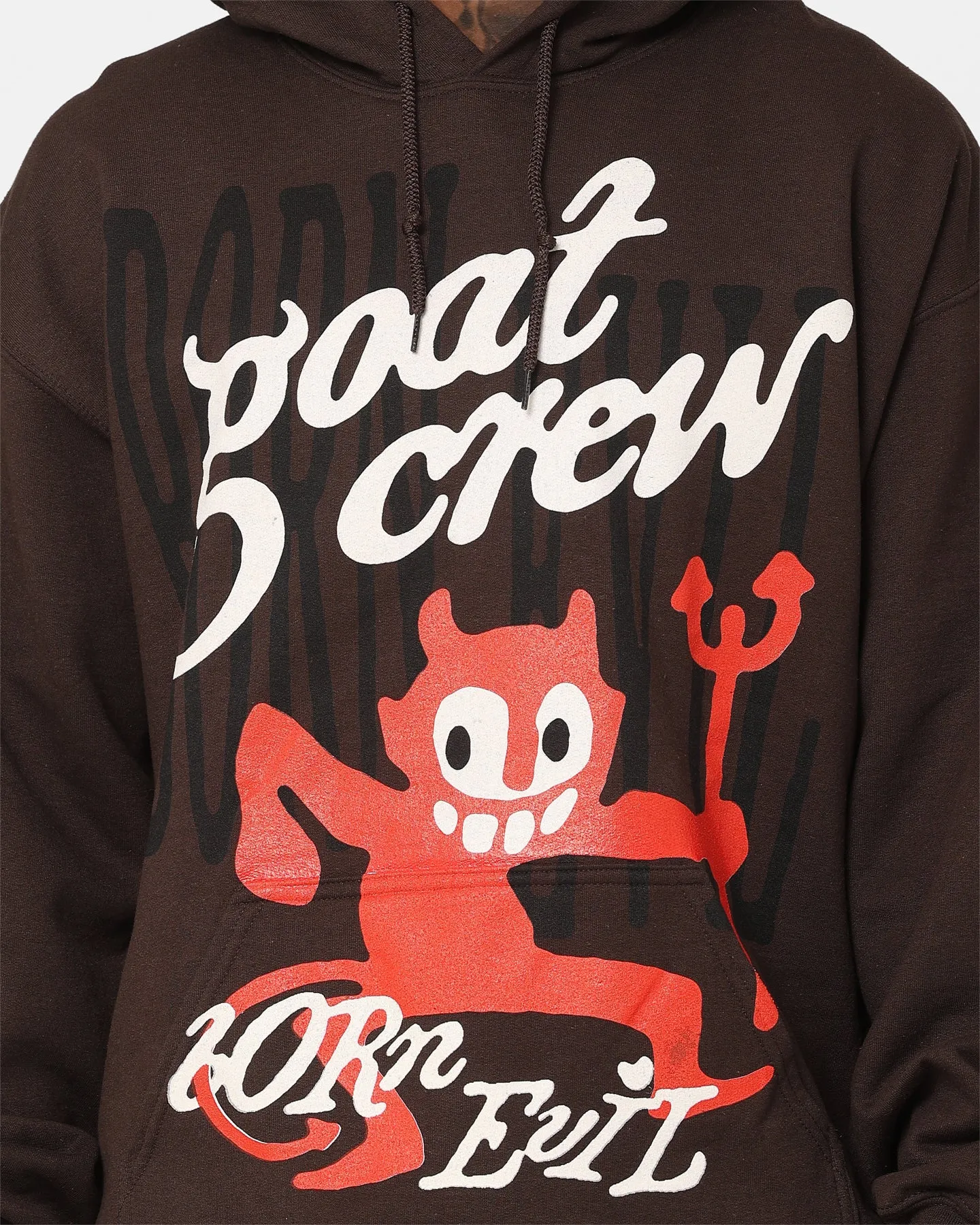 Goat Crew Born Evil Hoodie Brown Moisture wicking Heavy Duty Zippers