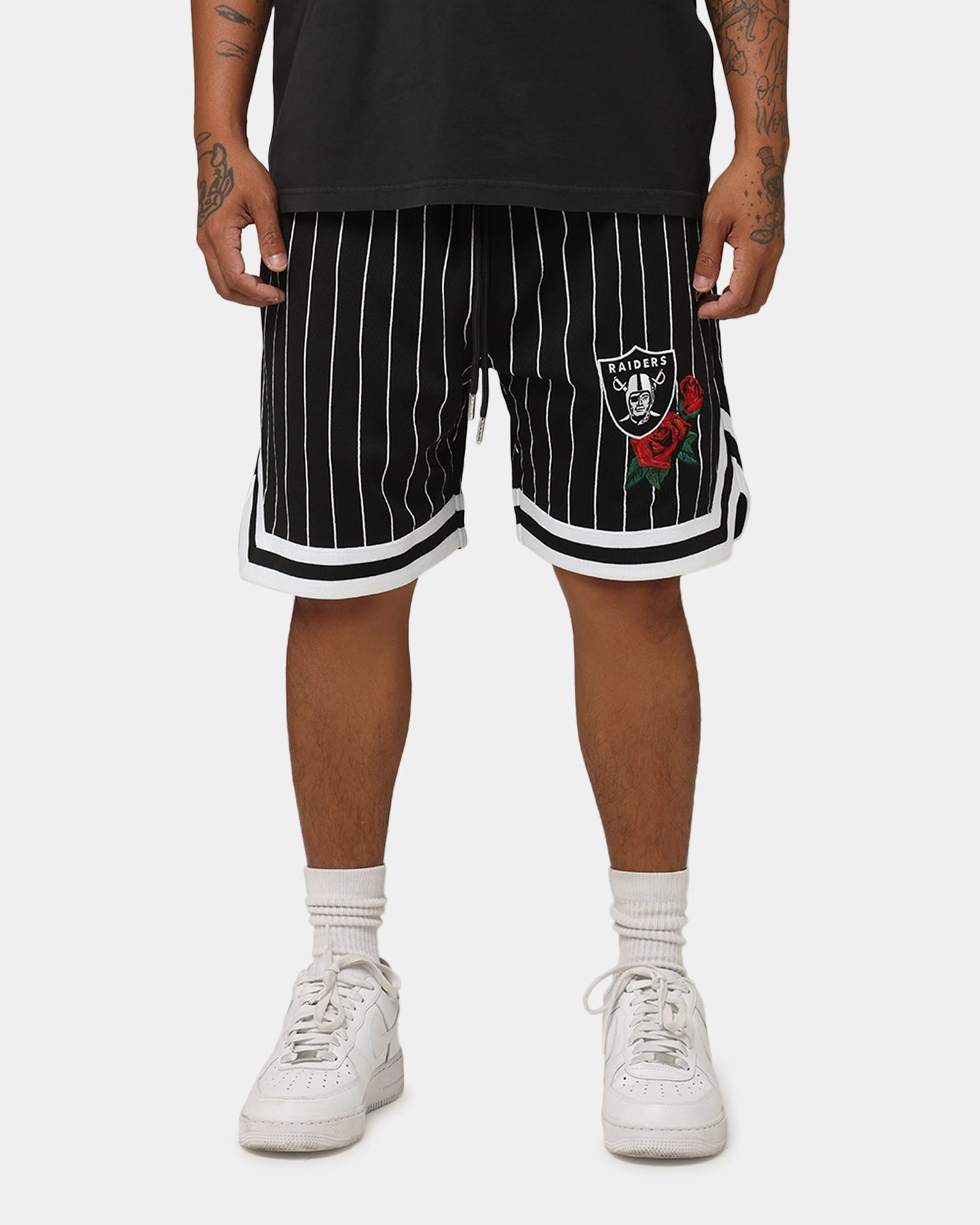 New Era Las Vegas Raiders Rose Mesh Shorts Black Flexible Gusset Design Easy Wear