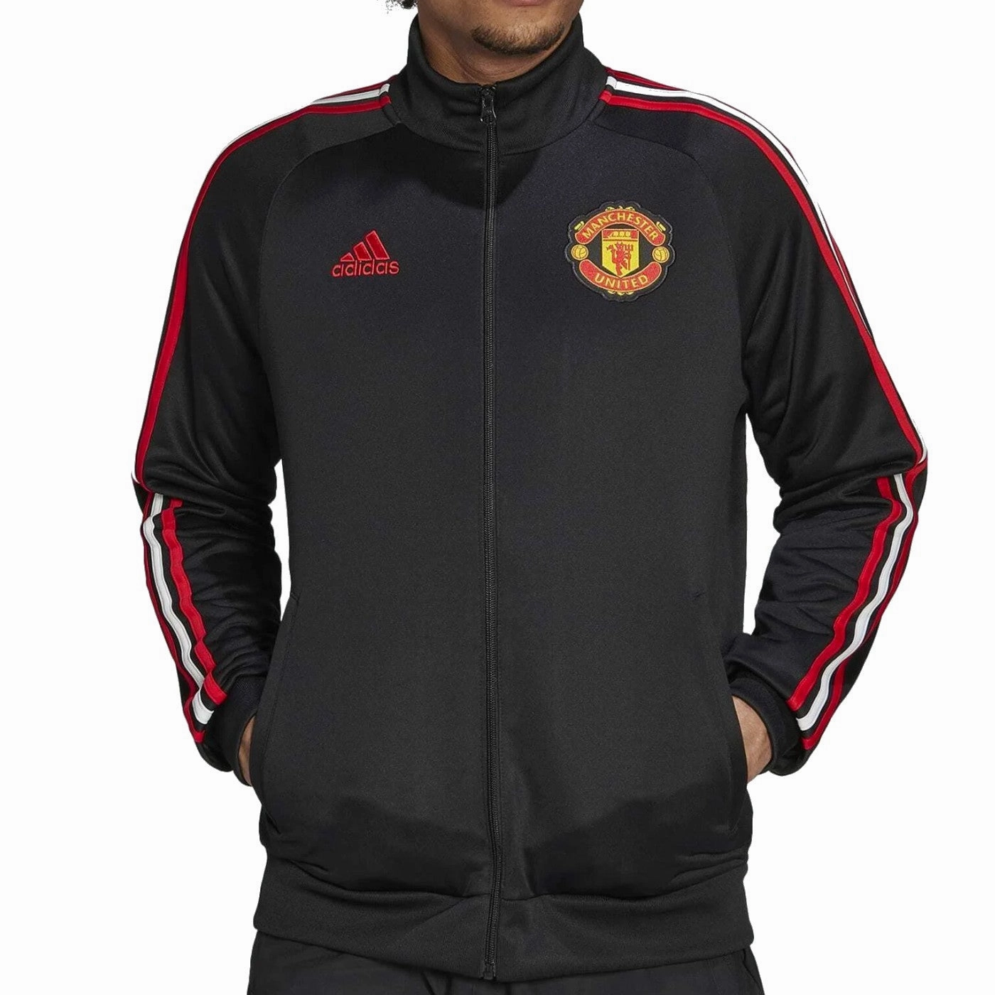 Multi-Purpose Carbon Fiber Manchester United Casual 3S presentation tracksuit 2022/23 - Adidas