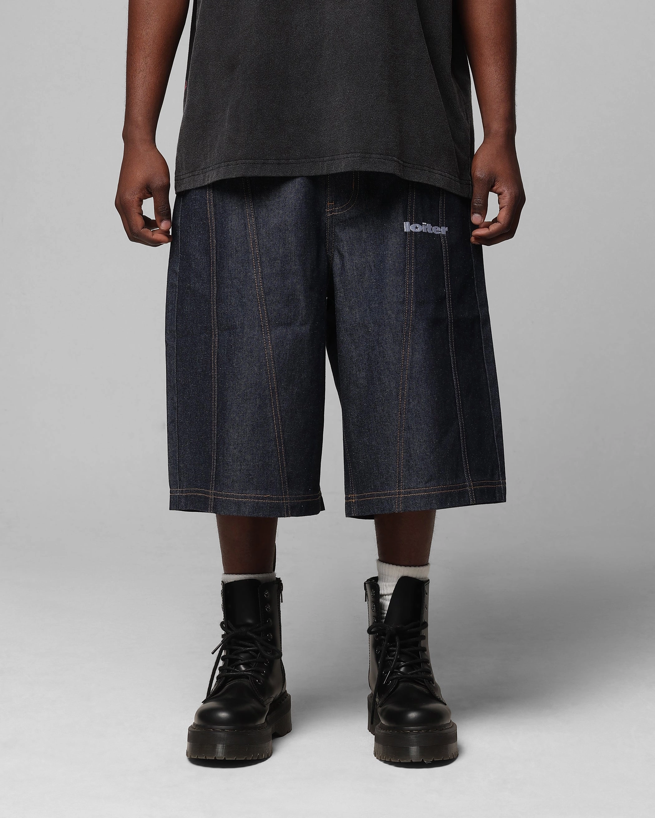 Loiter Collateral Panel Jorts Raw Indigo Stay Fresh