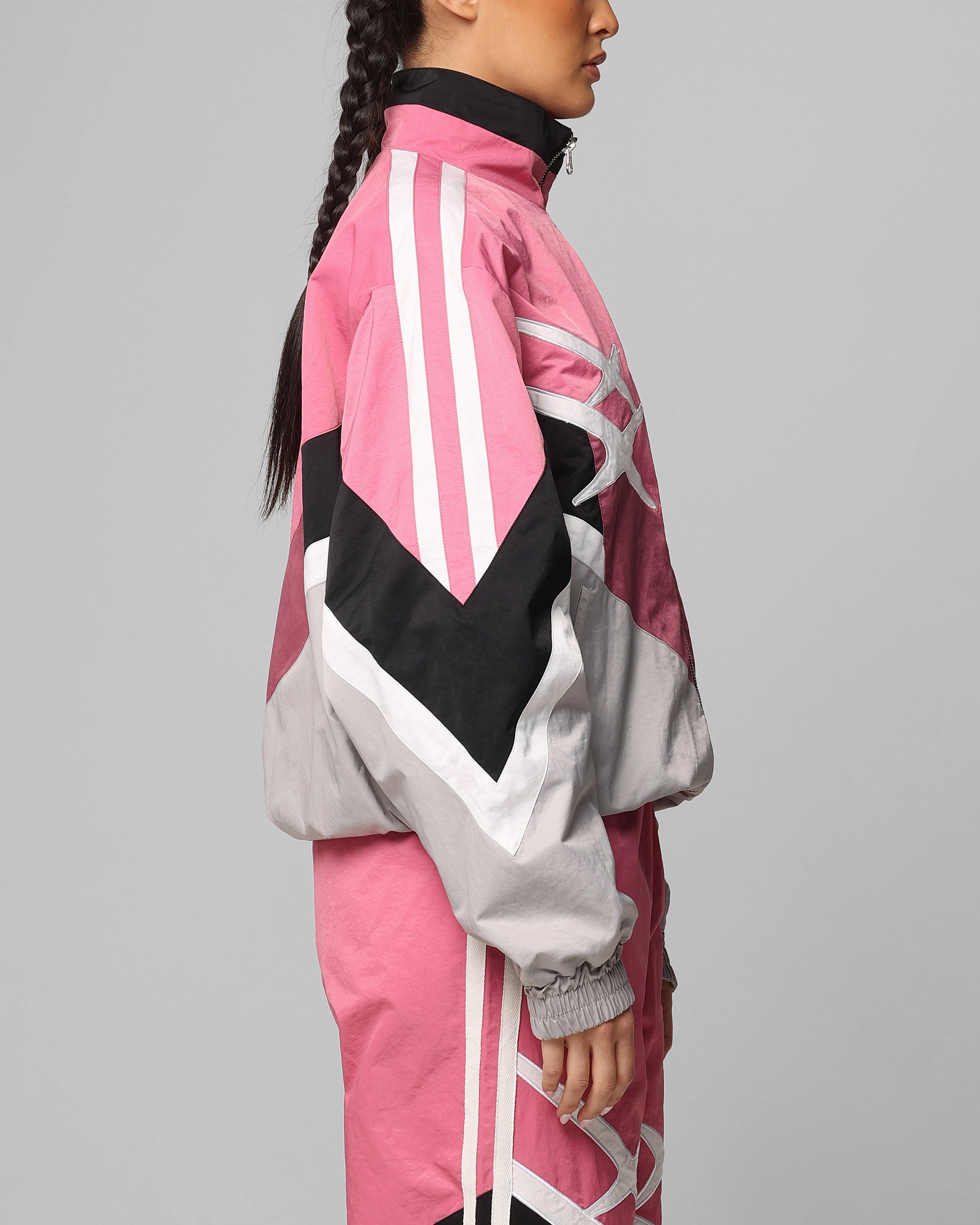 Loiter Hybrid Track Jacket Pink/Grey Anti Static Lining