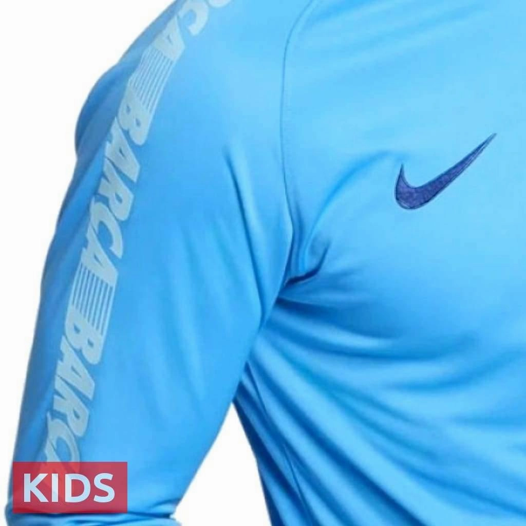 Kids - FC Barcelona soccer presentation Tracksuit light blue 2019 - Nike Long Sleeves budget-friendly