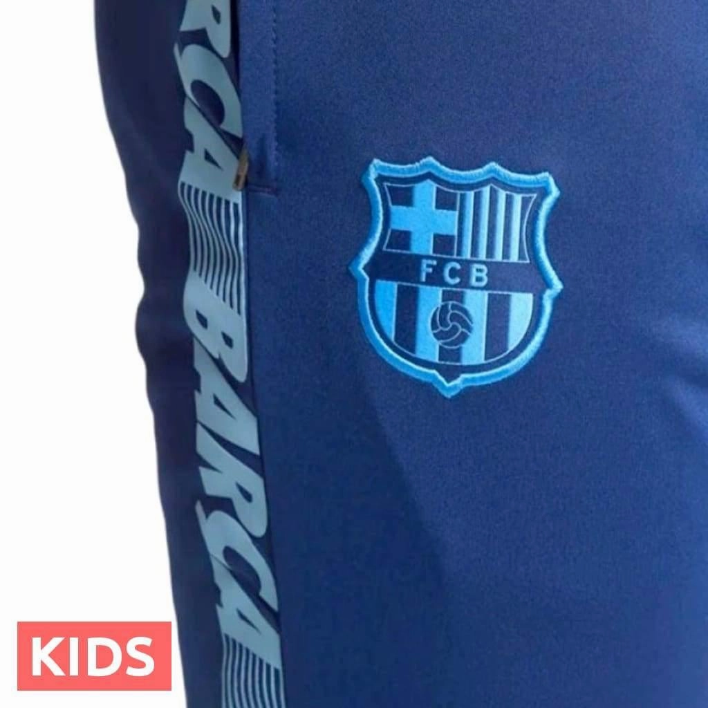 Kids - FC Barcelona soccer presentation Tracksuit light blue 2019 - Nike belt venue premium fabric