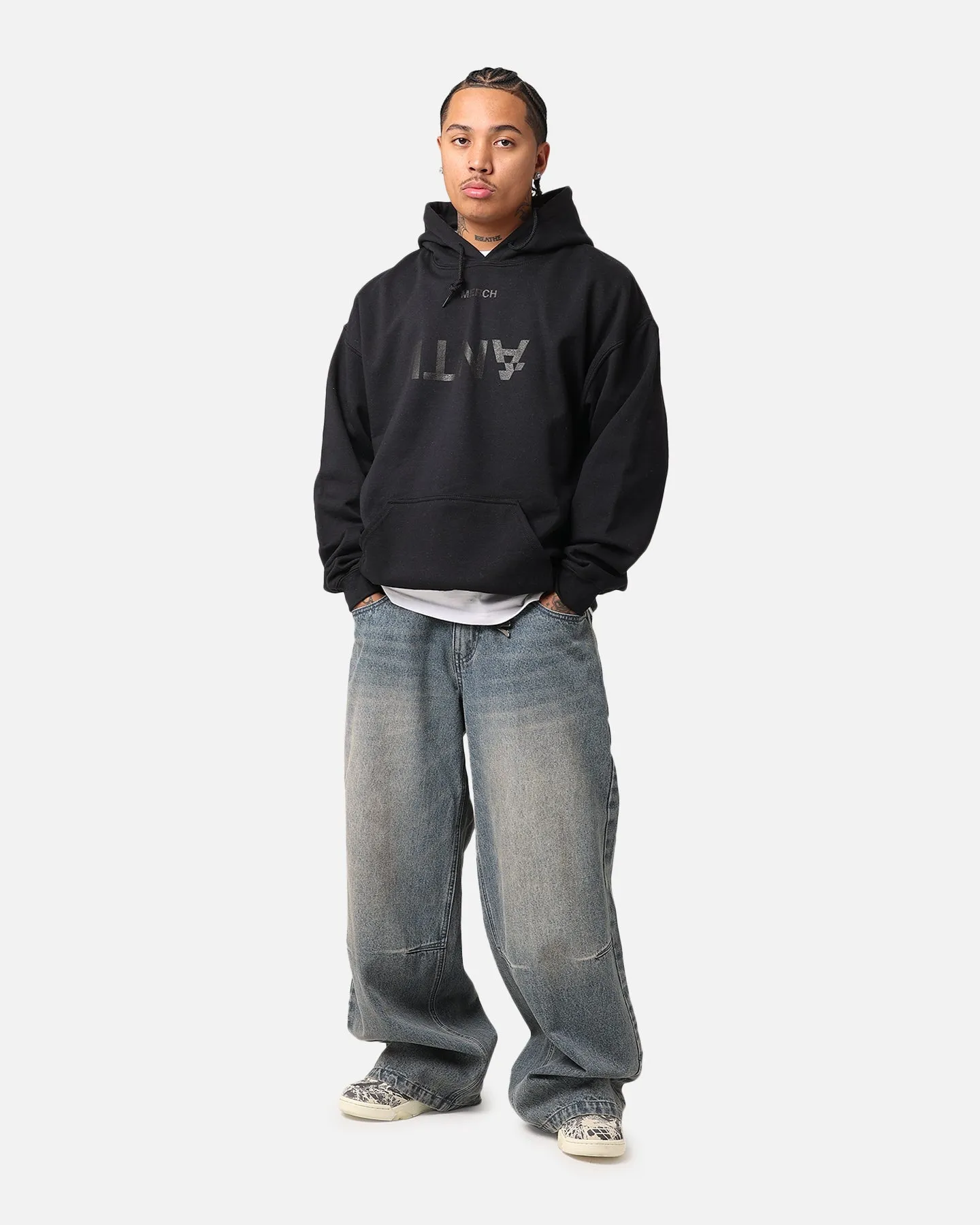 Thermal Lining Eco Friendly Certified The Ant Order Anti Merch Hoodie Black