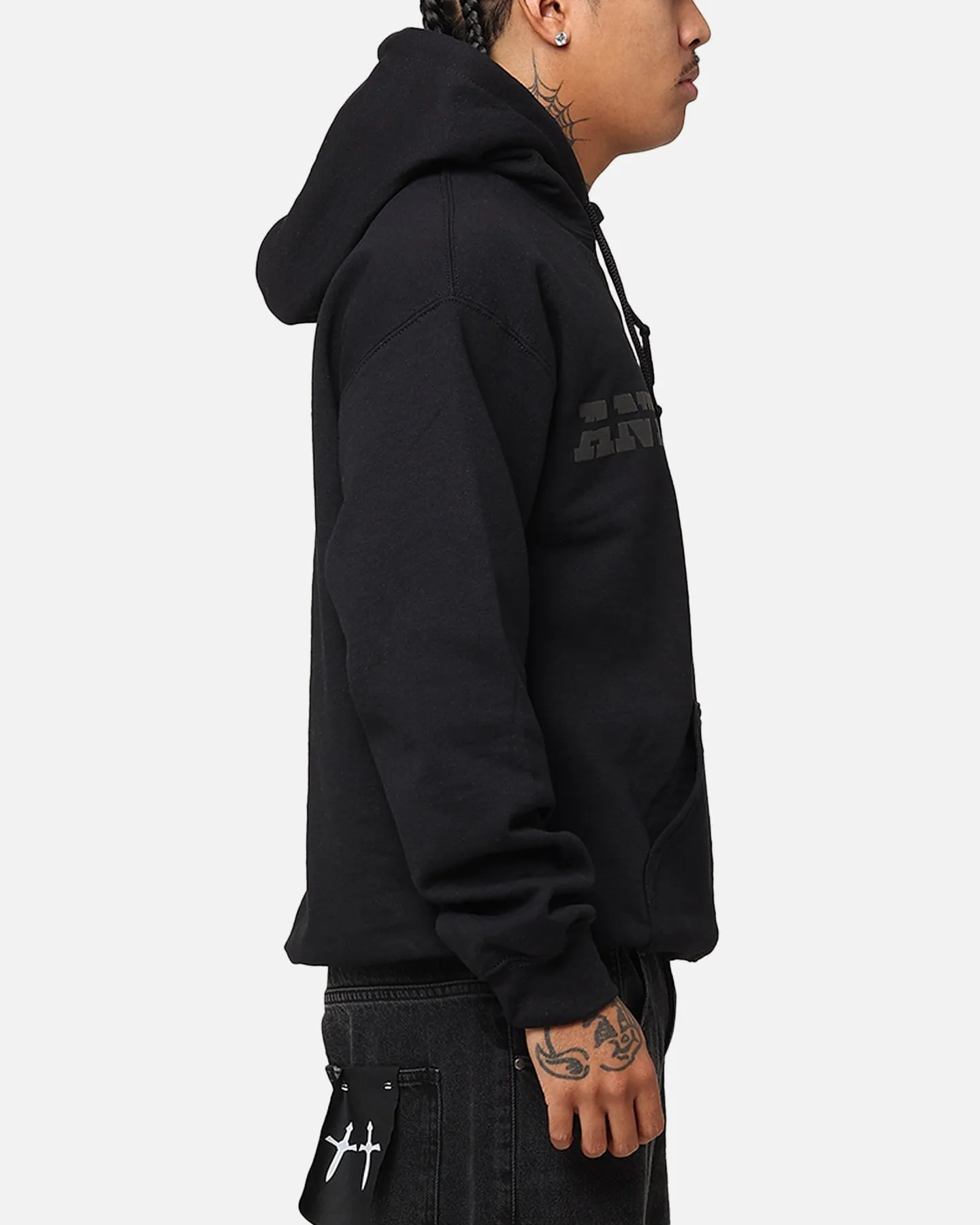 The Anti Order A-Track Hoodie Black Core Style Sporty Look