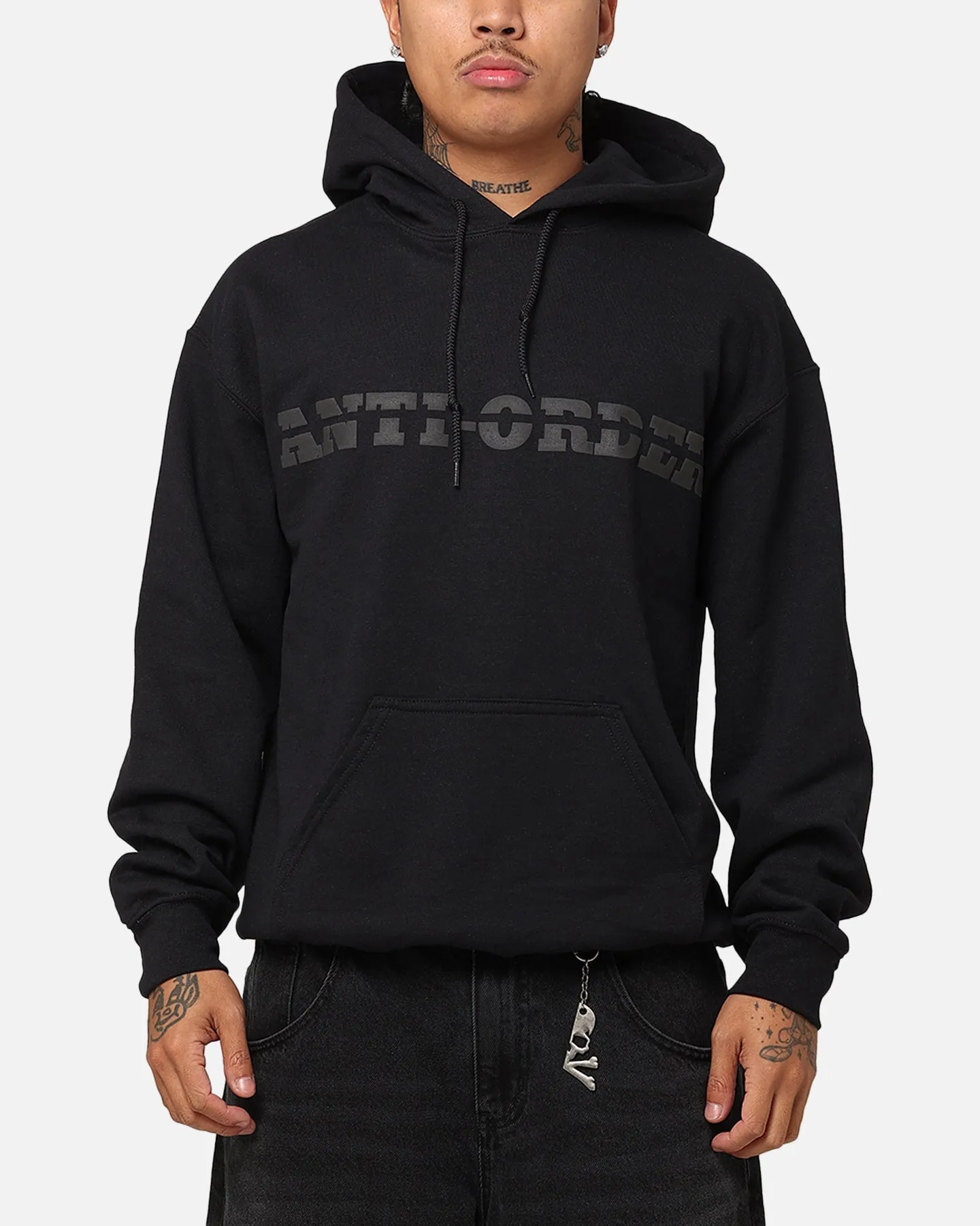 The Anti Order A-Track Hoodie Black Snag Free Surface motorcyclist