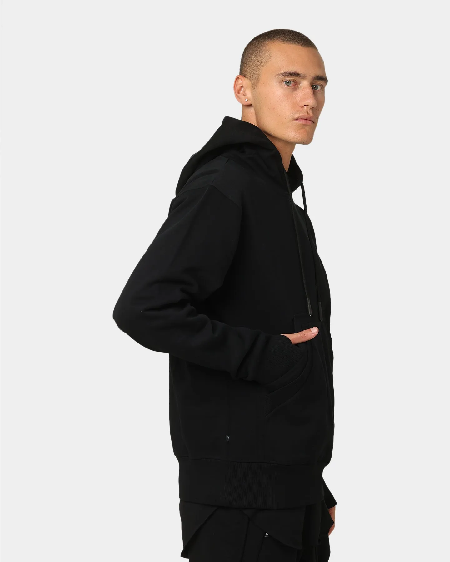 The Anti Order Anti Essential Hoodie Black Reinforced Shoulders Internal Security Pocket