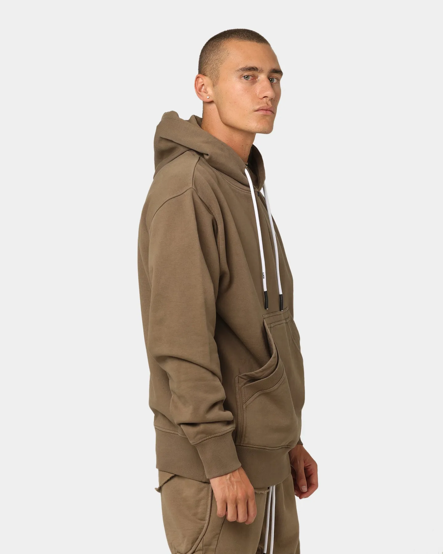 The Anti Order Anti Essential Hoodie Vintage Brown Core Fit Padded collar