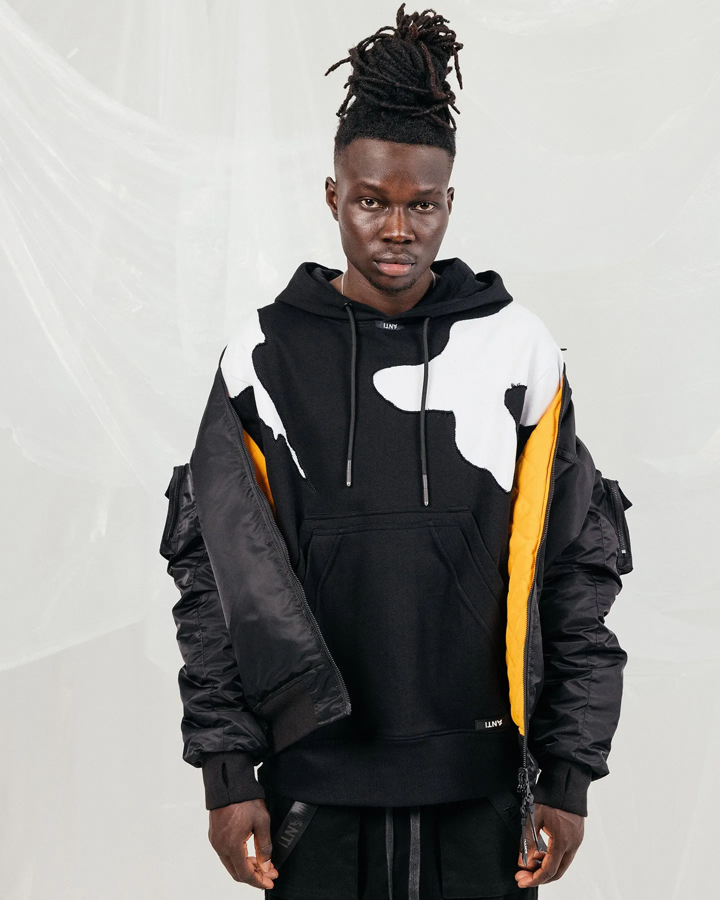 The Anti Order Deconstruction Hoodie Black/White Motivate motorcycle