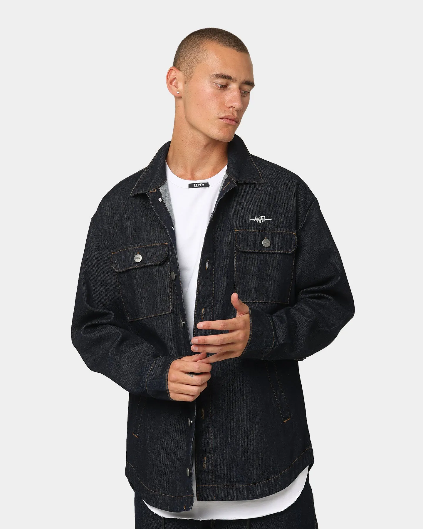 Soft Touch The Anti Order Oversized Denim Shirt Dark Indigo