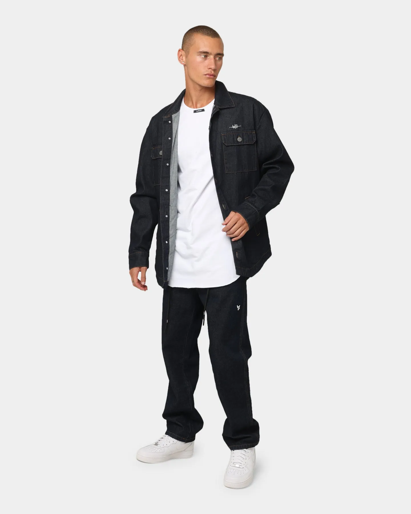 The Anti Order Oversized Denim Shirt Dark Indigo Focus