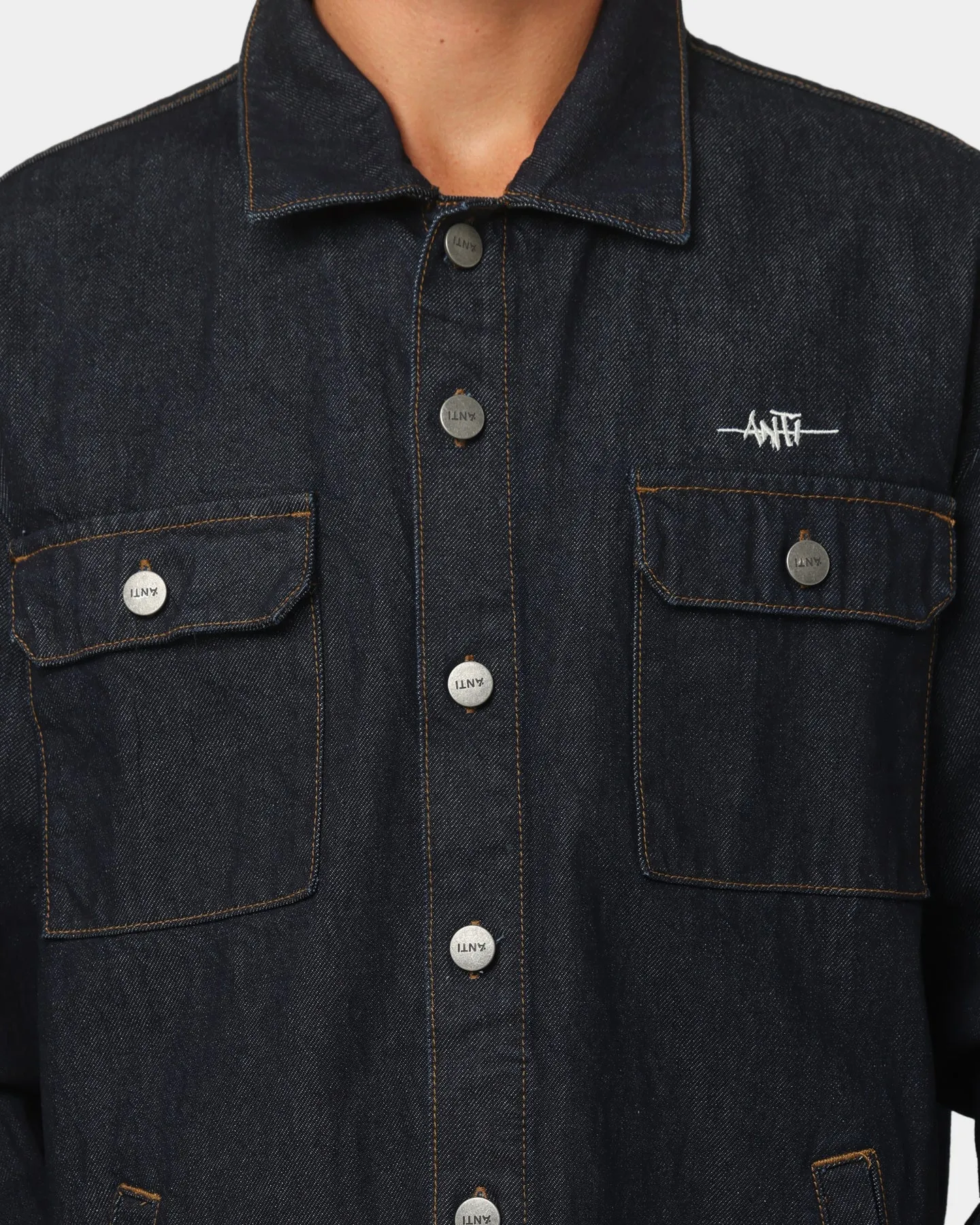 The Anti Order Oversized Denim Shirt Dark Indigo Trail Friendly