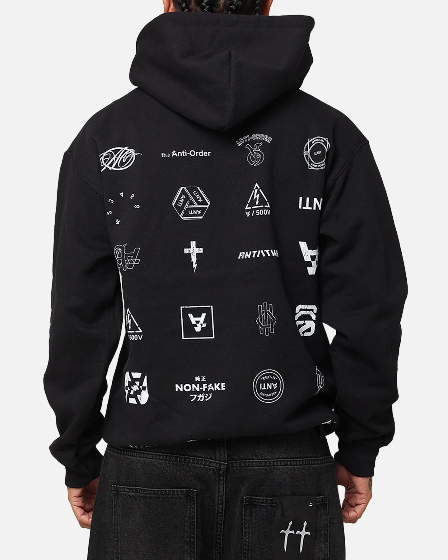 The Anti Order Stacked Hoodie Black/White Vision Occasion