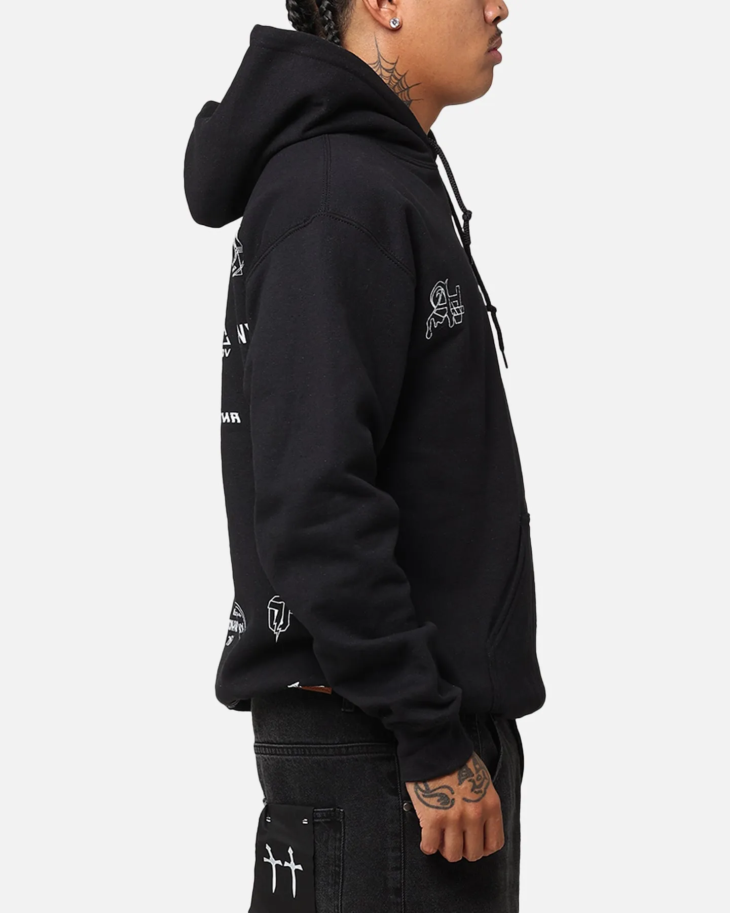 The Anti Order Stacked Hoodie Black/White Quick Fit