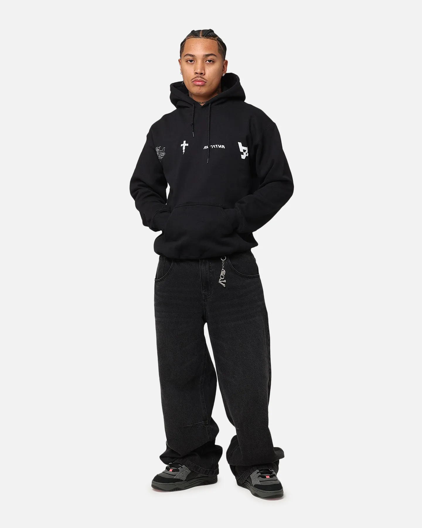 The Anti Order Stacked Hoodie Black/White Optimize