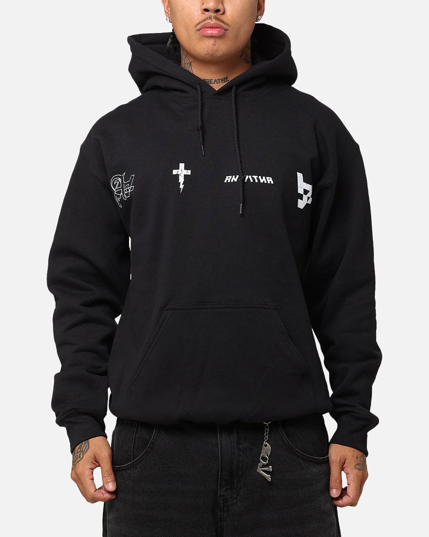 The Anti Order Stacked Hoodie Black/White Mask