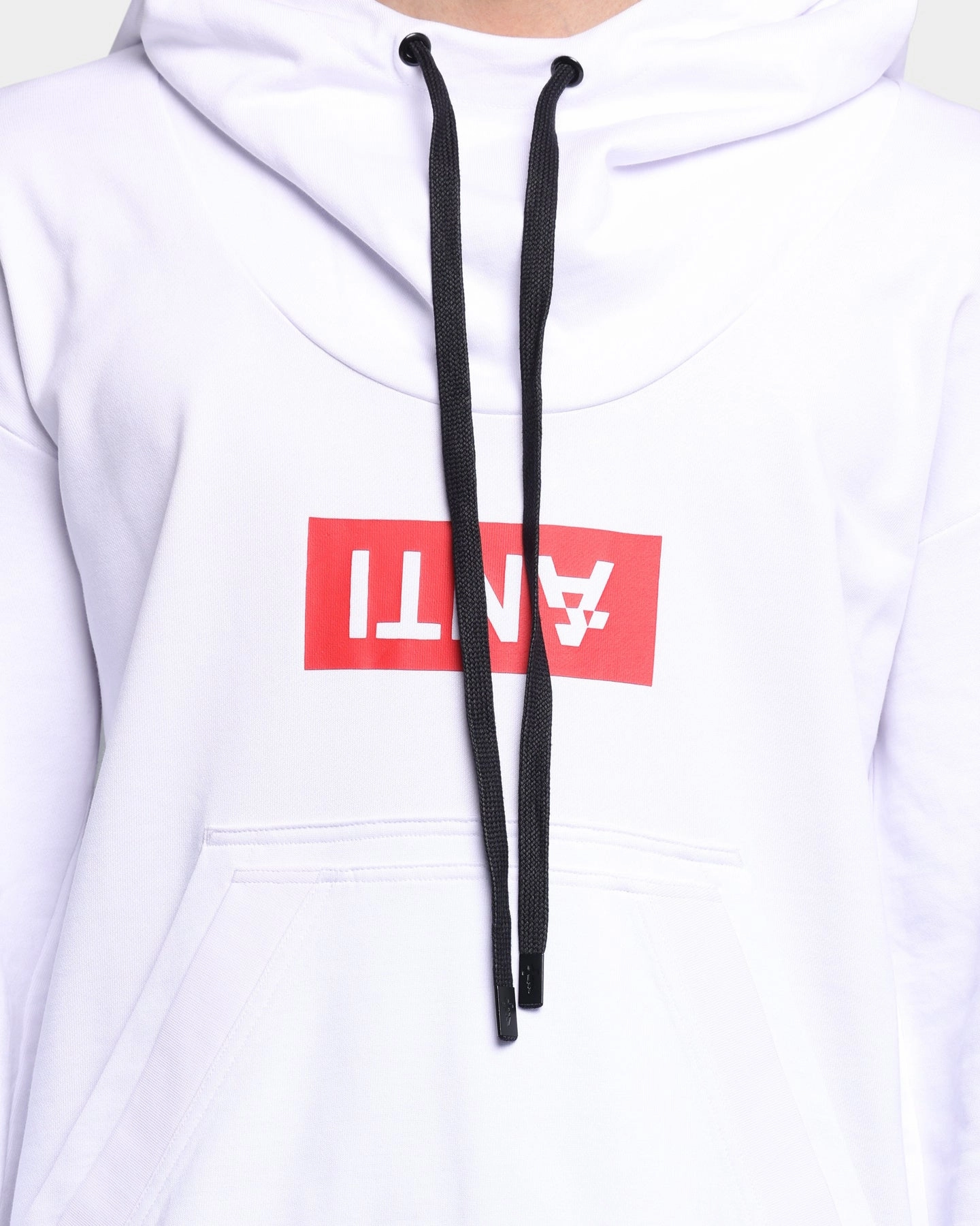 The Anti Order A10 Hyphen Hoodie White/Red LaserCut Ventilation Zones monochromatic
