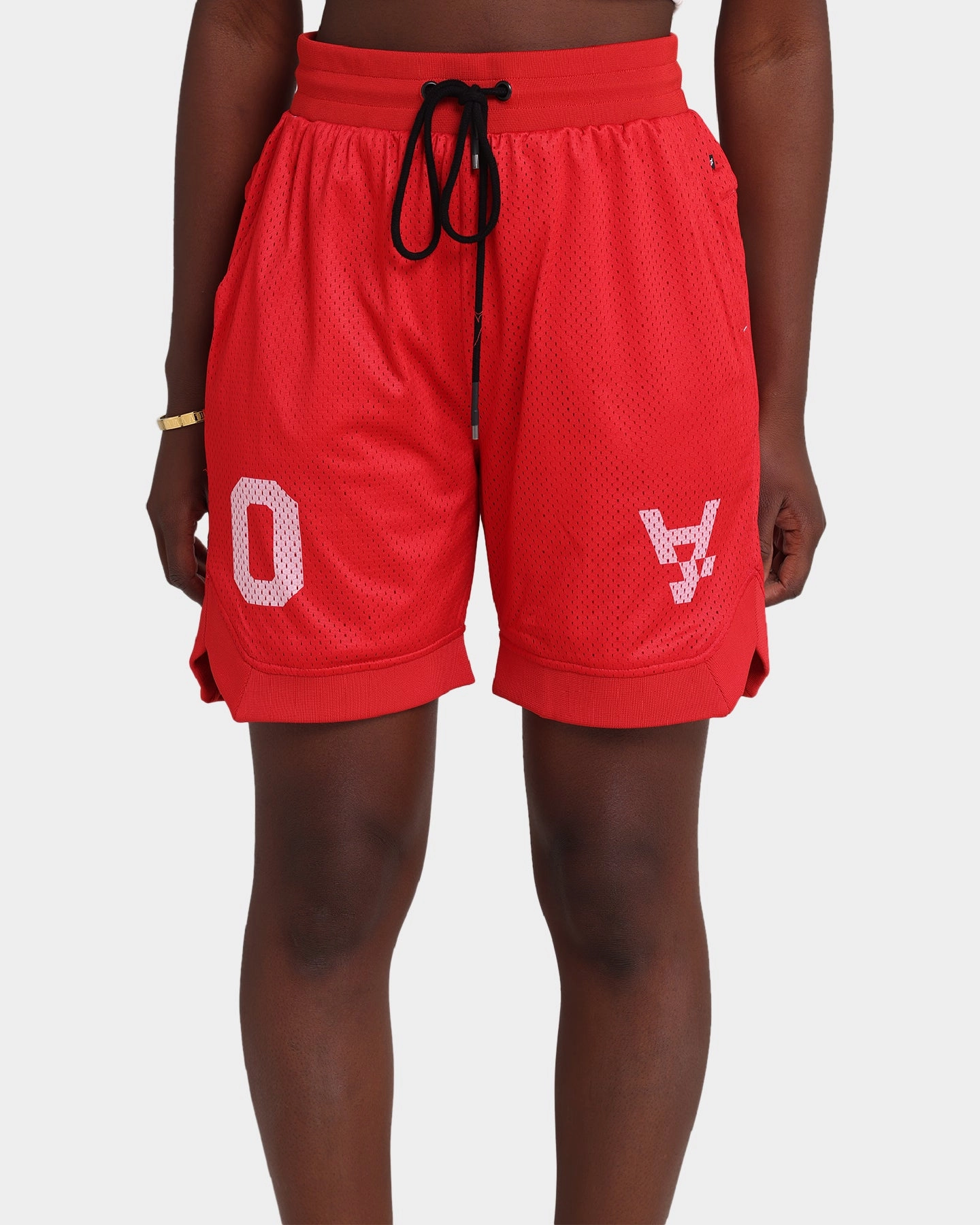 The Anti Order A8 Mesh Basketball Shorts Red/White Reinforced Gusset