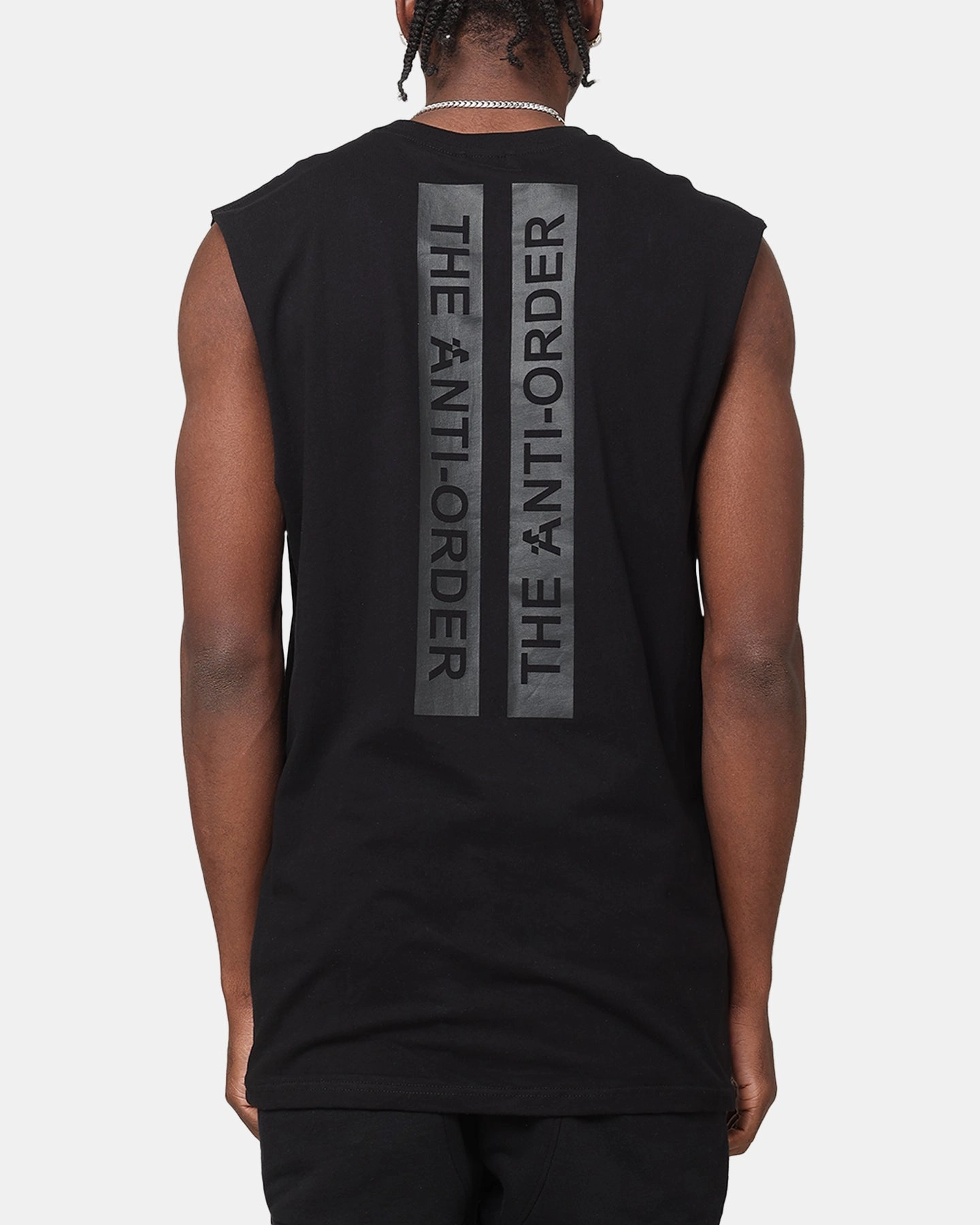 family gathering The Anti Order A Logo Merch Oversized Muscle T-Shirt Black/Black