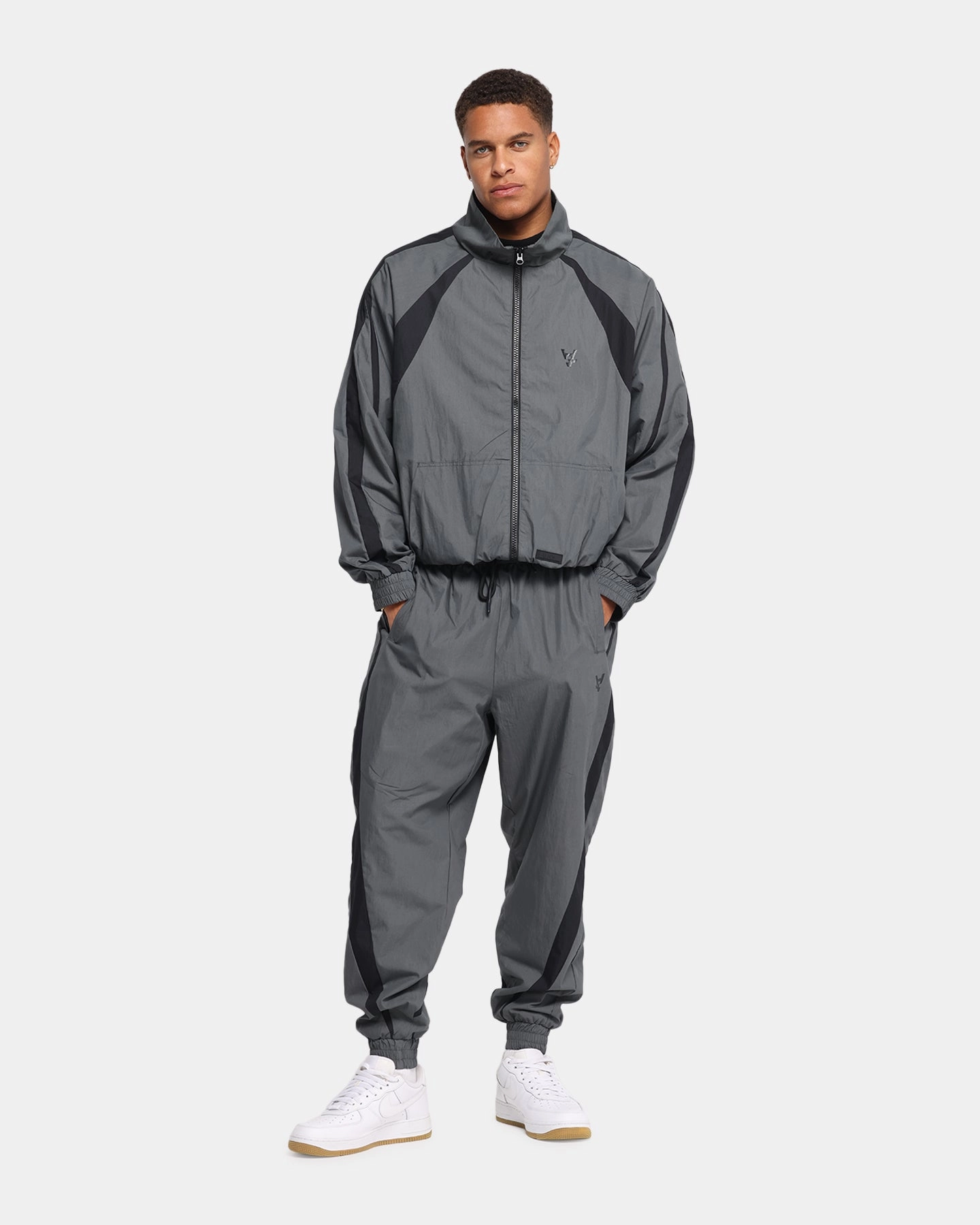 The Anti Order Acolyte Windbreaker Jacket Grey/Black Contemporary Fit