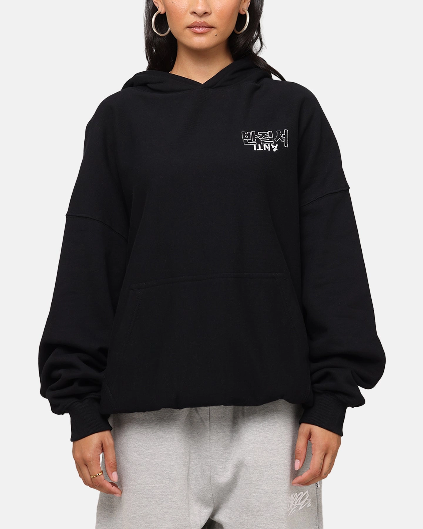 Forget The Anti Order Agma Boxy Hoodie Black