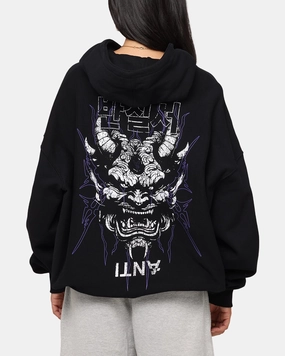 Approach Raglan sleeves The Anti Order Agma Boxy Hoodie Black