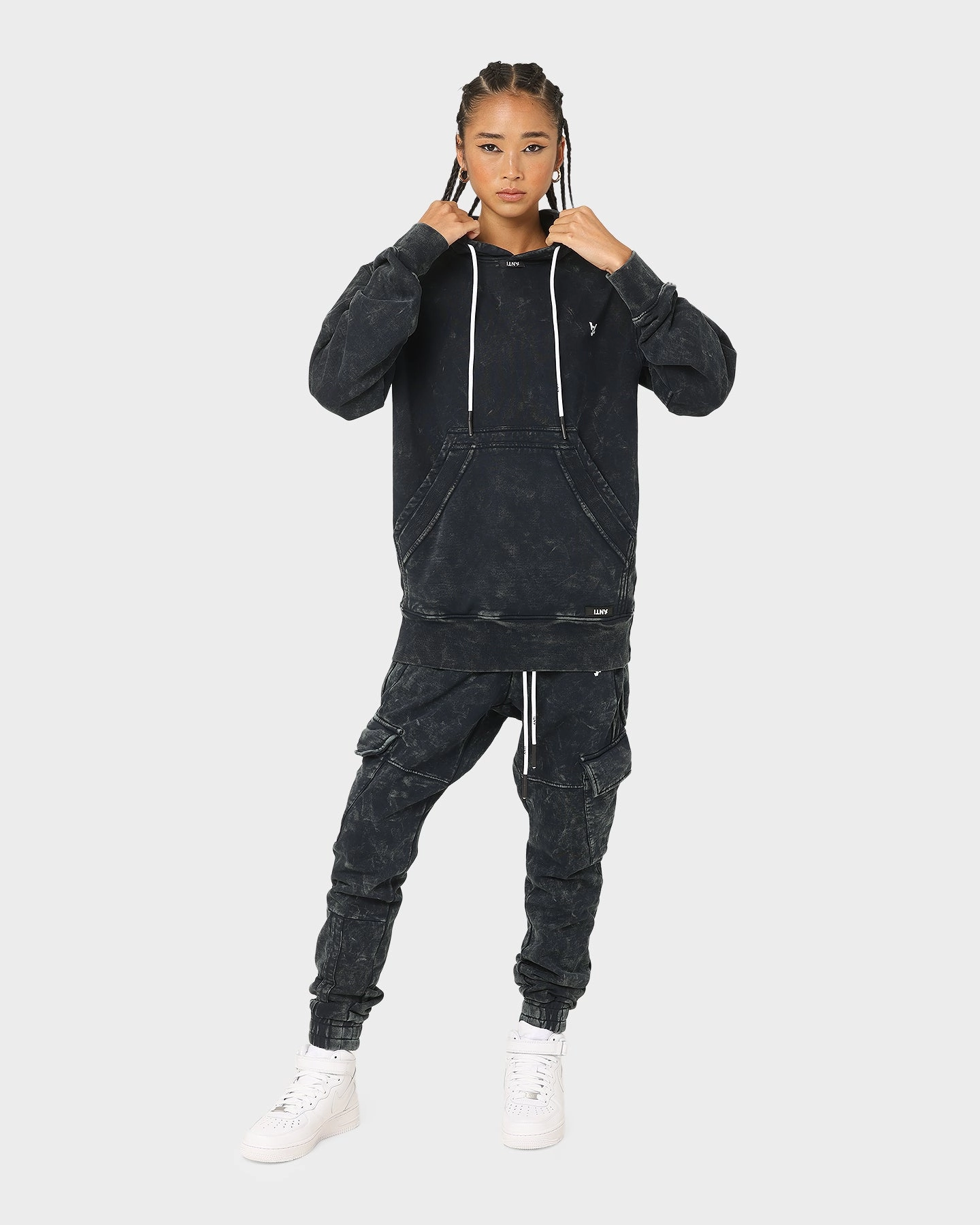 The Anti Order Anti Essential Hoodie Navy Crystal Ventilation Grommets