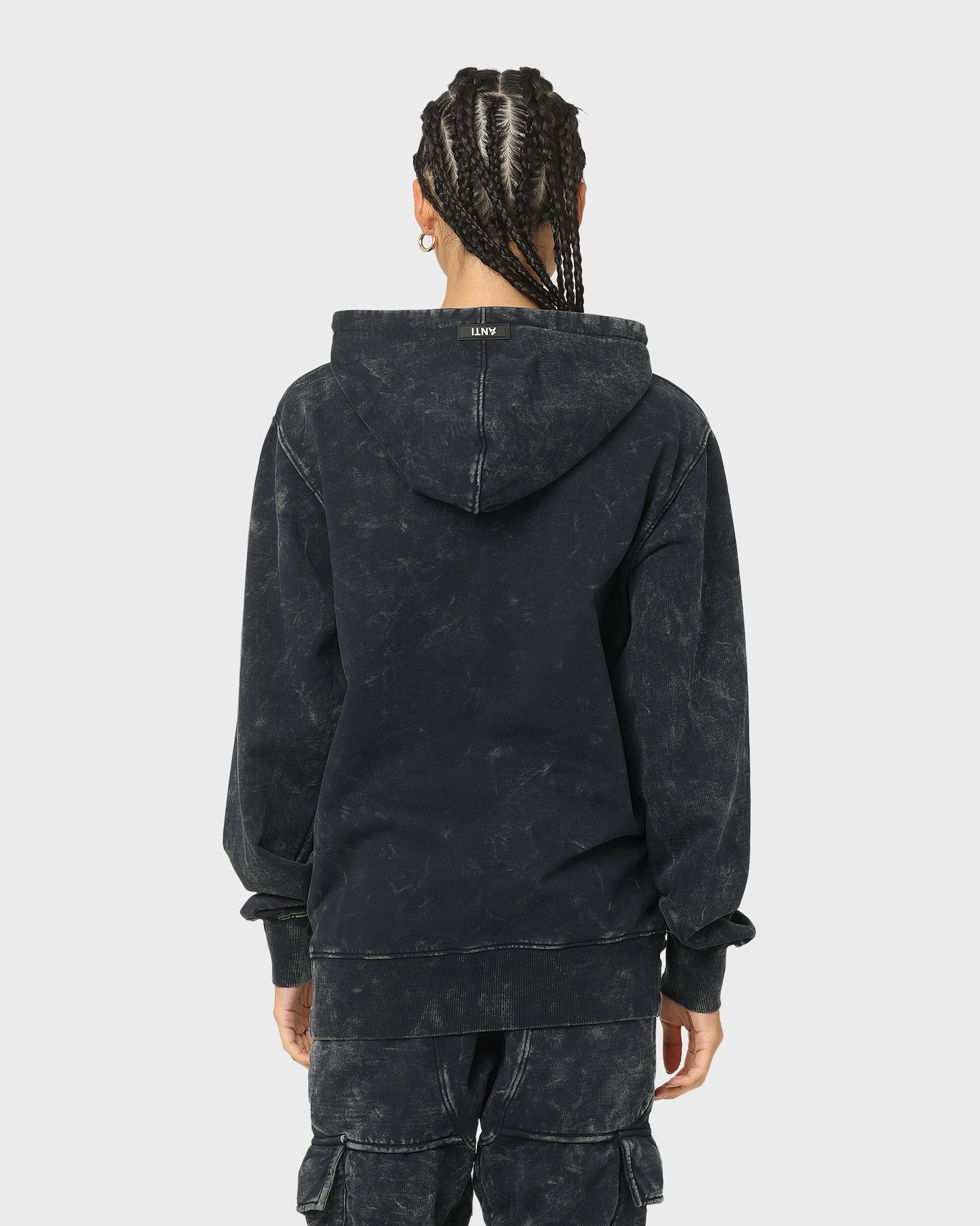 The Anti Order Anti Essential Hoodie Navy Crystal Razor Dry