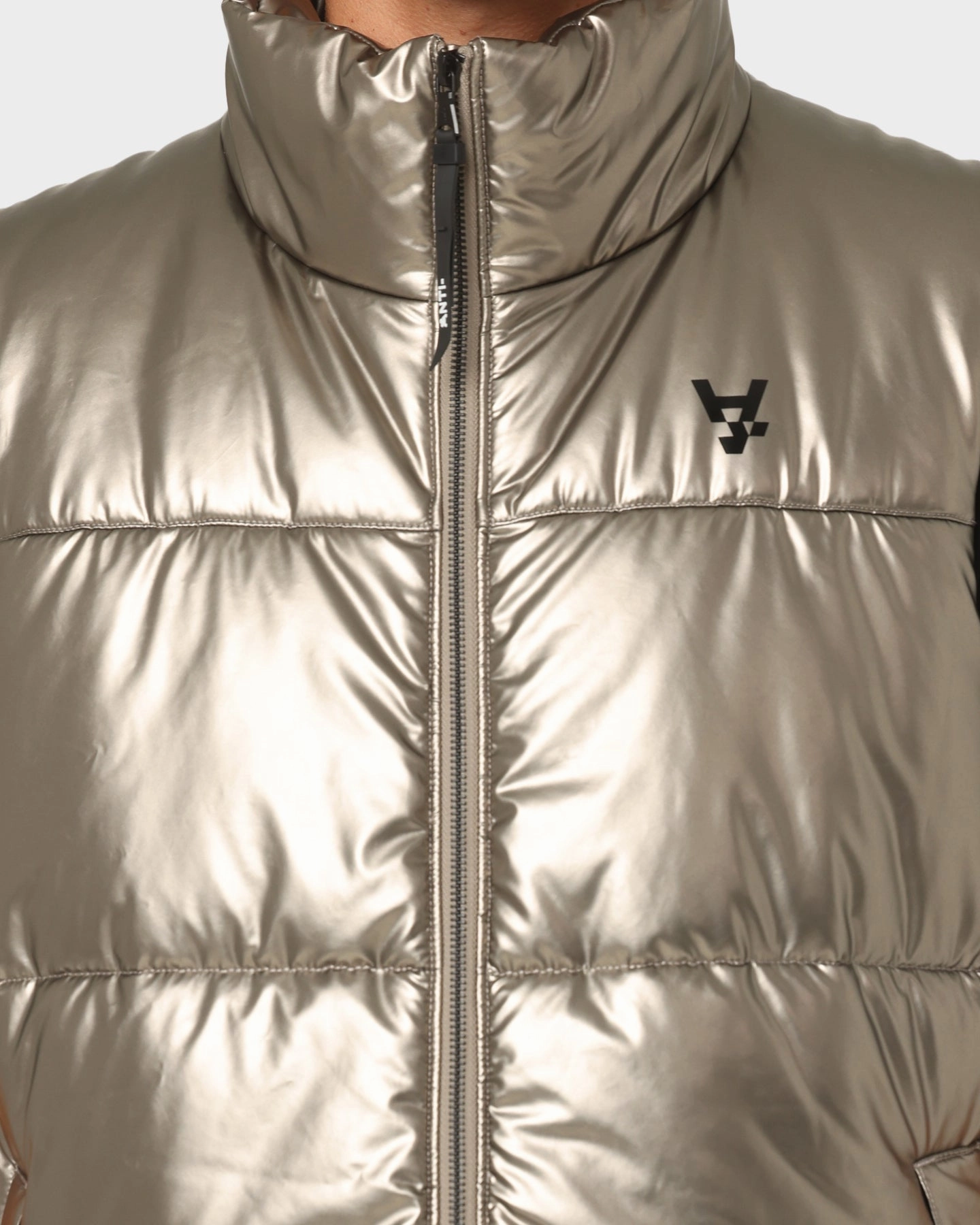 The Anti Order Anti Joy Puffer Vest Pewter family gathering Statement Piece