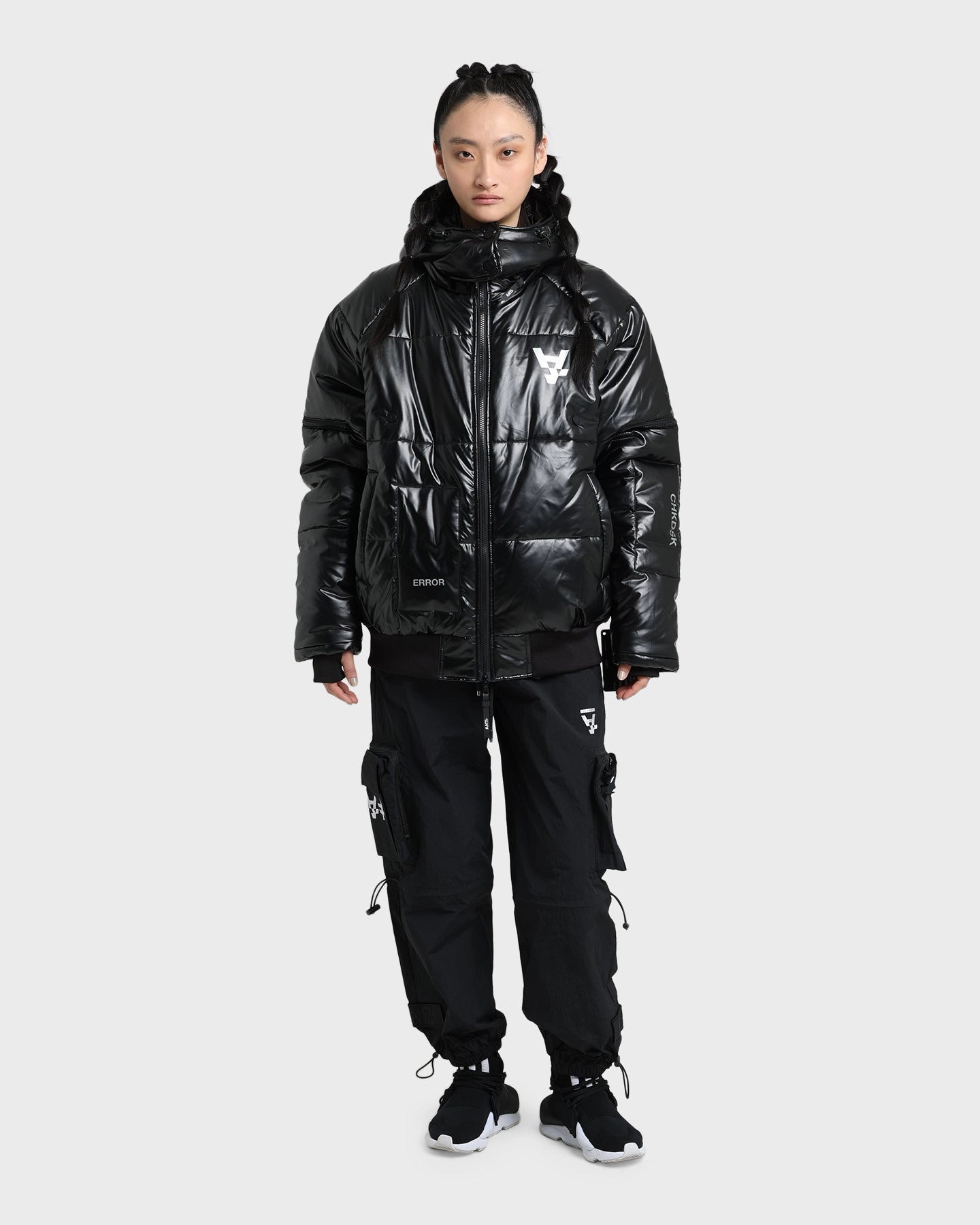Three Layer Laminate The Anti Order Anti Joy Technical Puffer Jacket Black/Silver