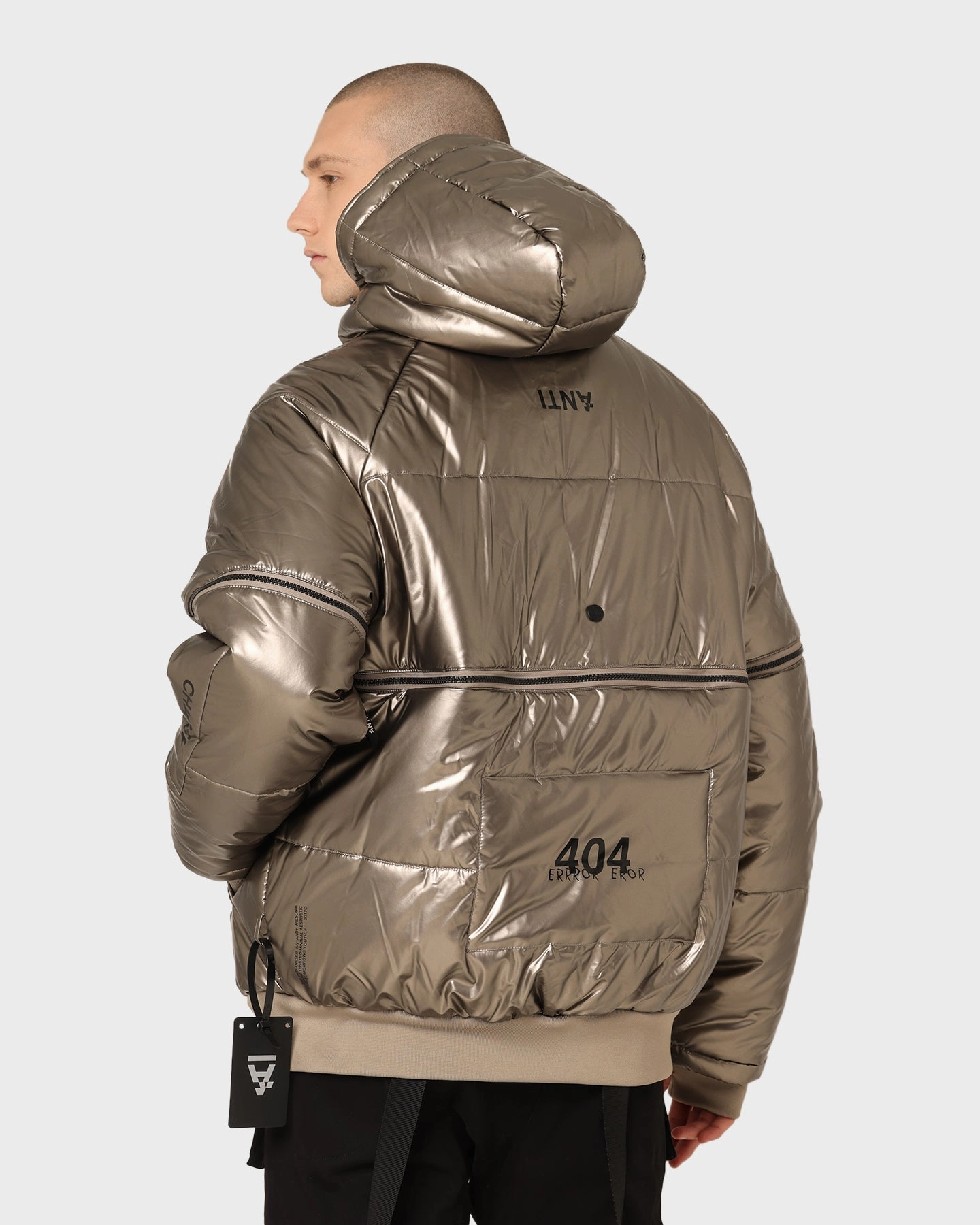 Thermal Insulation Layer Solid The Anti Order Anti Joy Technical Puffer Jacket Pewter