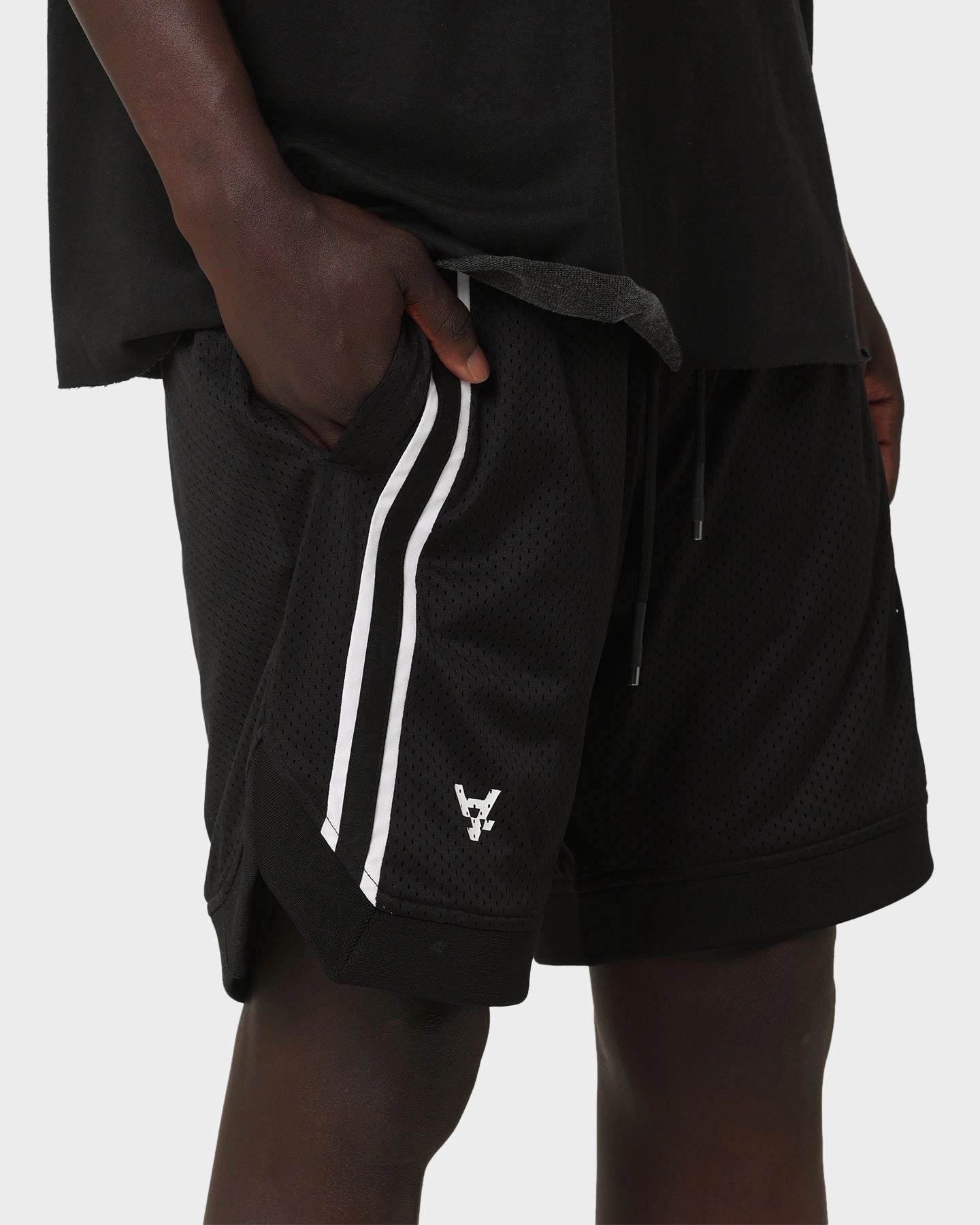 The Anti Order Anti Sport Basketball Shorts Black/White Wide Leg Silhouette