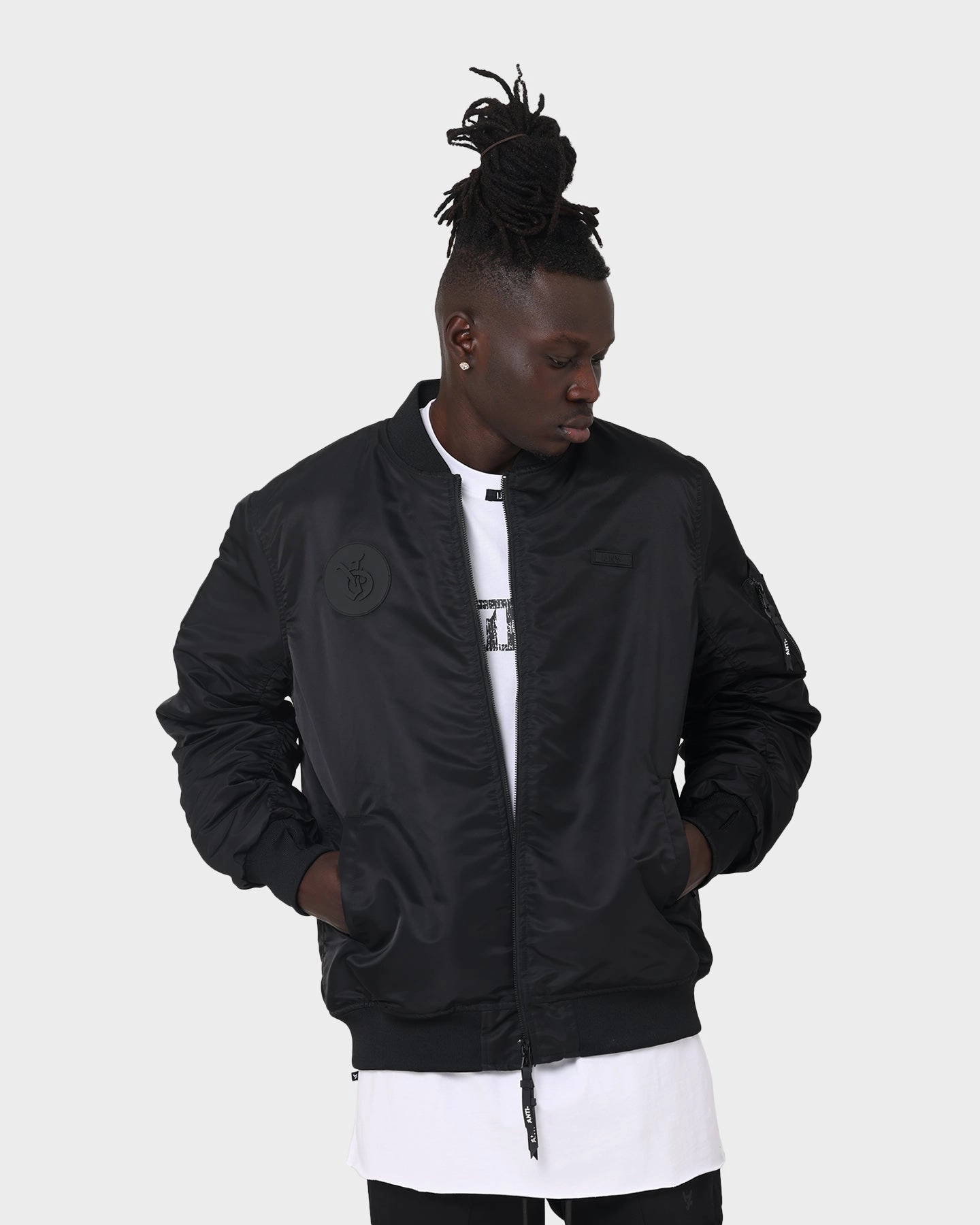 Shawl Create The Anti Order Antidote Oversized Bomber Jacket Black/Black