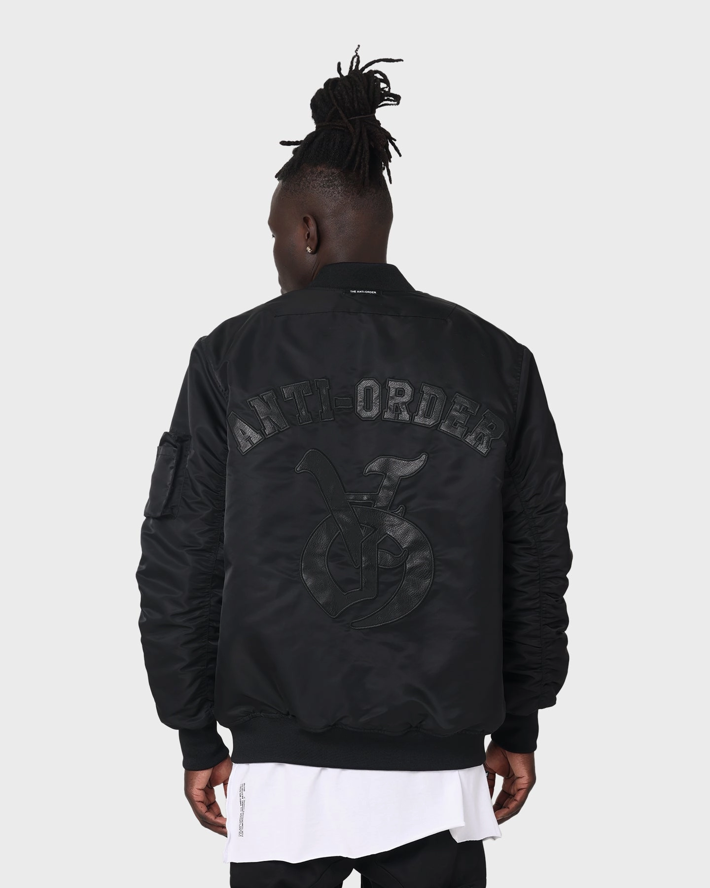 Men's The Anti Order Antidote Oversized Bomber Jacket Black/Black