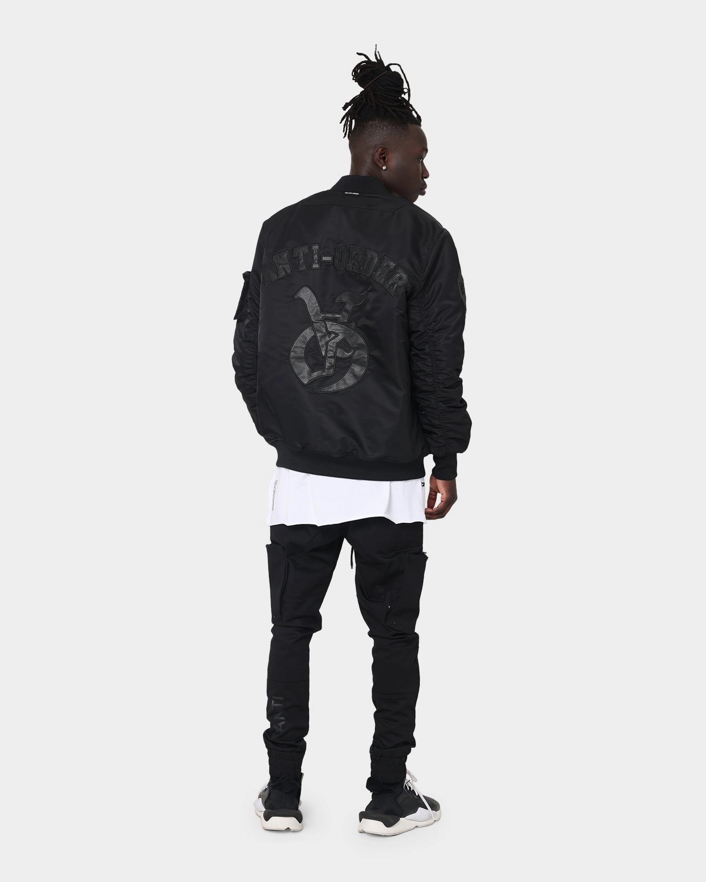 Classic Jacket Fit Business Meeting The Anti Order Antidote Oversized Bomber Jacket Black/Black