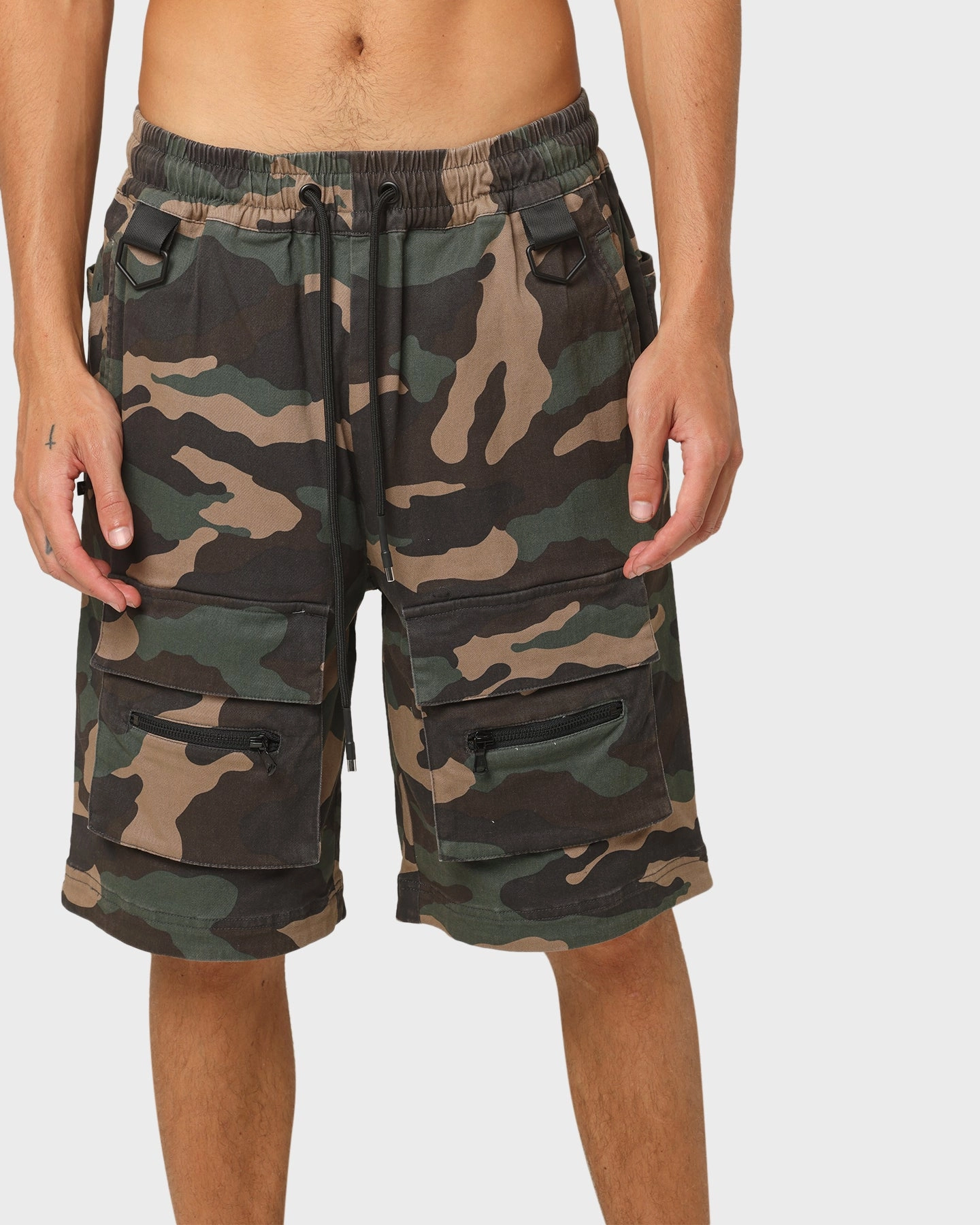The Anti Order Centurion Cargo Shorts Woodland Camo Pilates wear