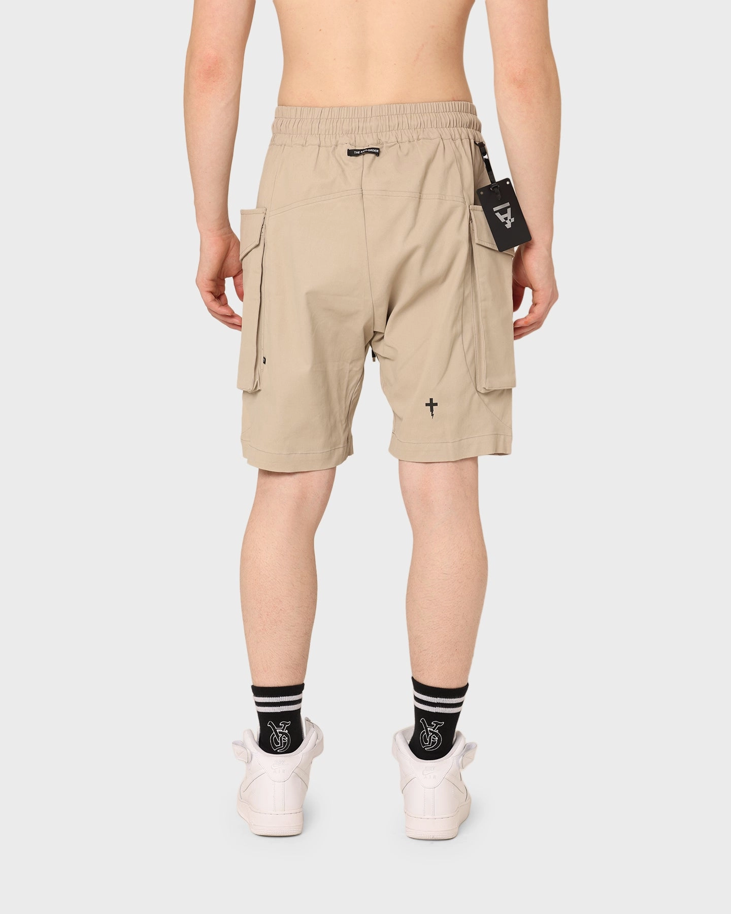 The Anti Order Cleon Cargo Shorts Bone Unisex Design Basic Look