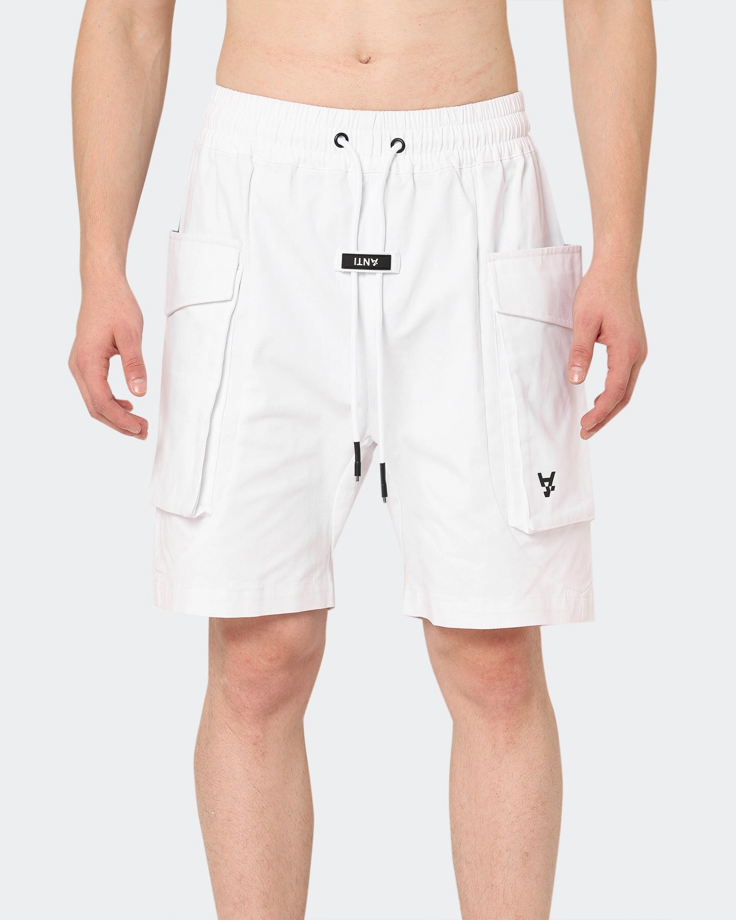 Stretchy Waist Durable Weave The Anti Order Cleon Cargo Shorts White