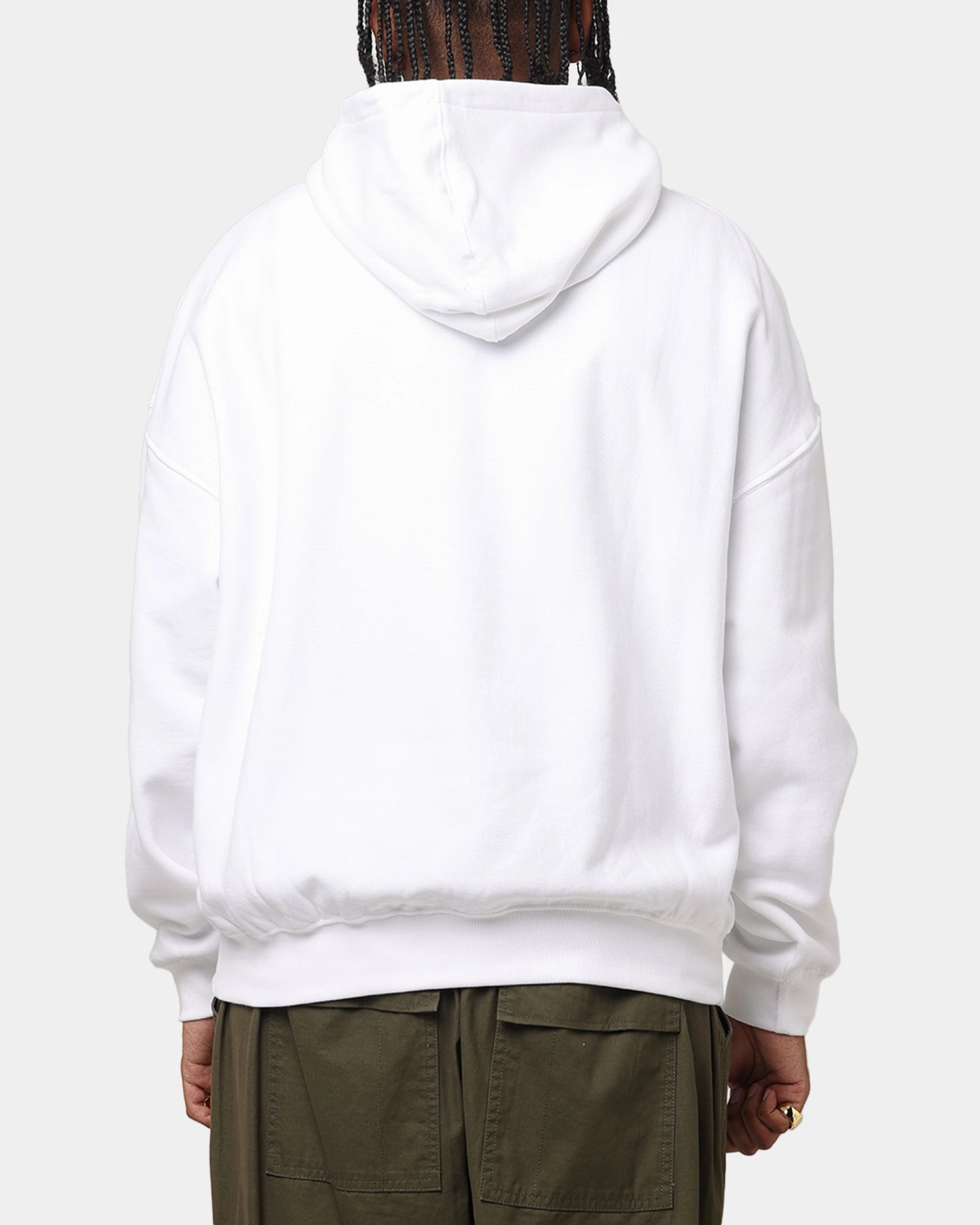 Trend Motion Ribbed Hem Details The Anti Order Freedom Boxy Hoodie White