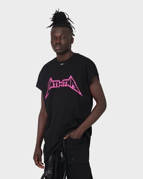 The Anti Order Heavy Metal Bat T-Shirt Black/Pink All-Day Comfort Wear NoSideSeams