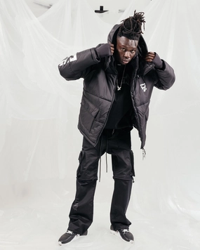 Fashion Vibe Quilted Lining The Anti Order Hyphen ATD Puffer Jacket V2 Black/Silver