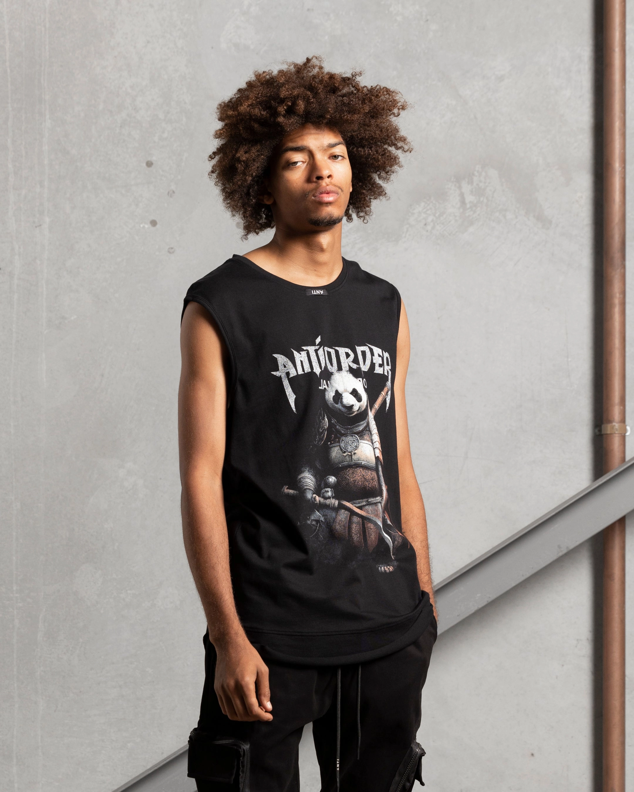 The Anti Order Kung Fu Panelled Singlet Black EasyCareFinish Outdoor Wear