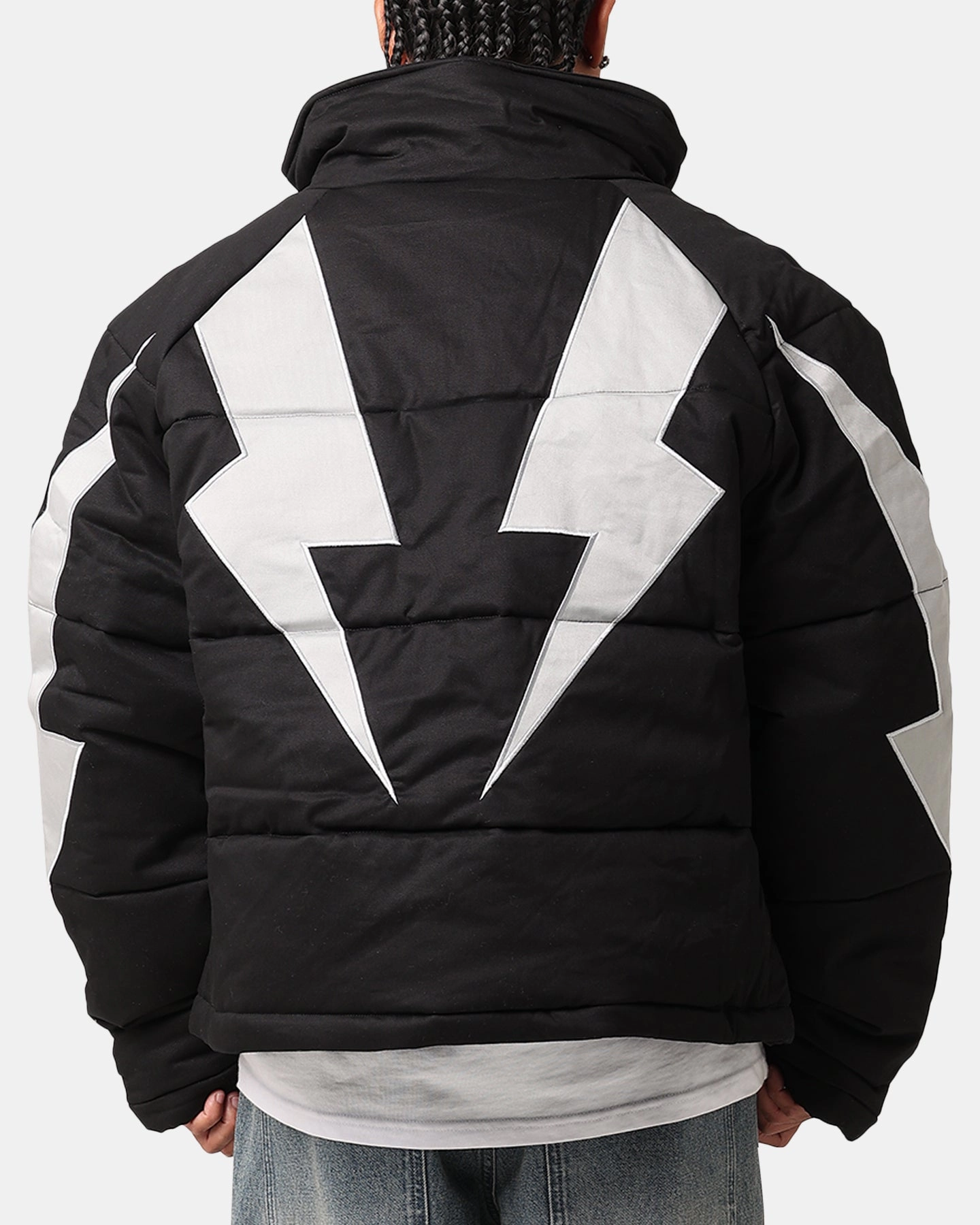 The Anti Order Life Is War Puffer Jacket Black/Grey multi-color suitable for theater performances