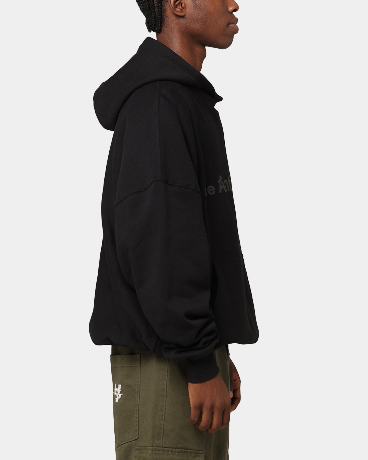 The Anti Order Logo Boxy Hoodie Black Assignment