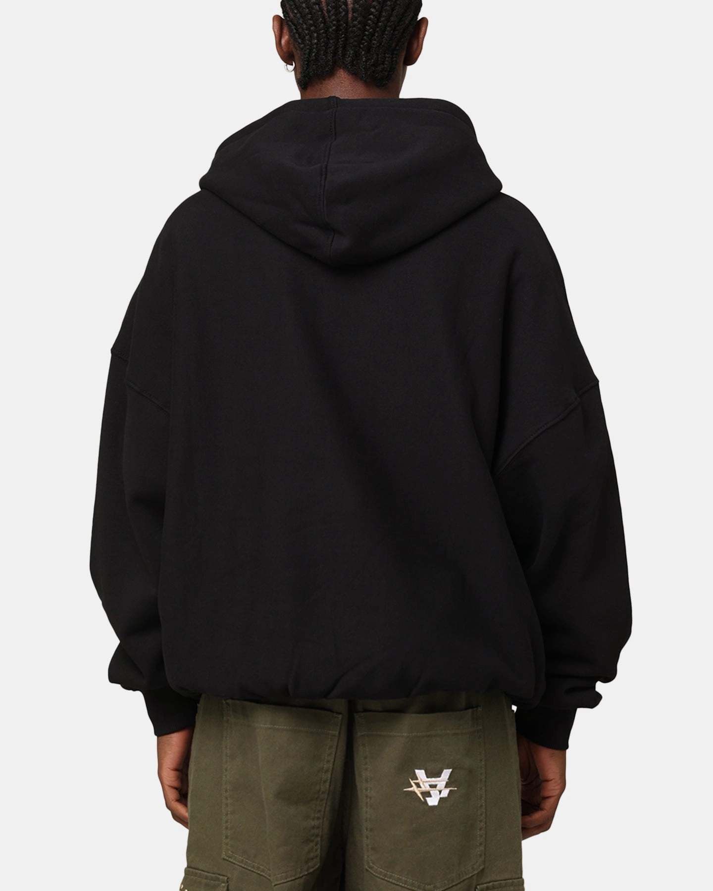 Sleek Jacket The Anti Order Logo Boxy Hoodie Black