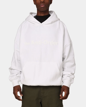 Affordable Defend The Anti Order Logo Boxy Hoodie White